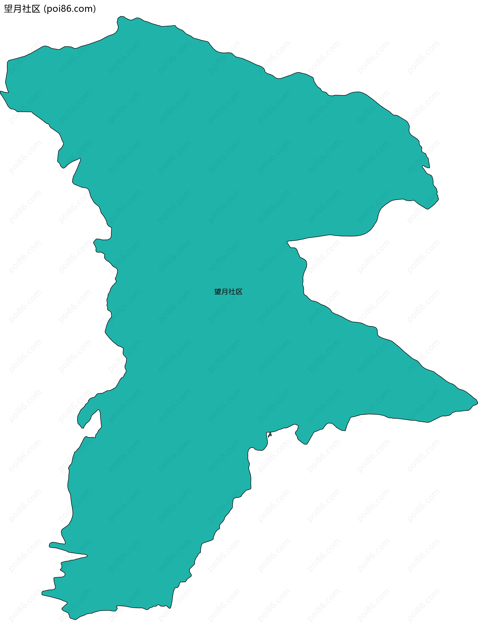 望月社区边界地图