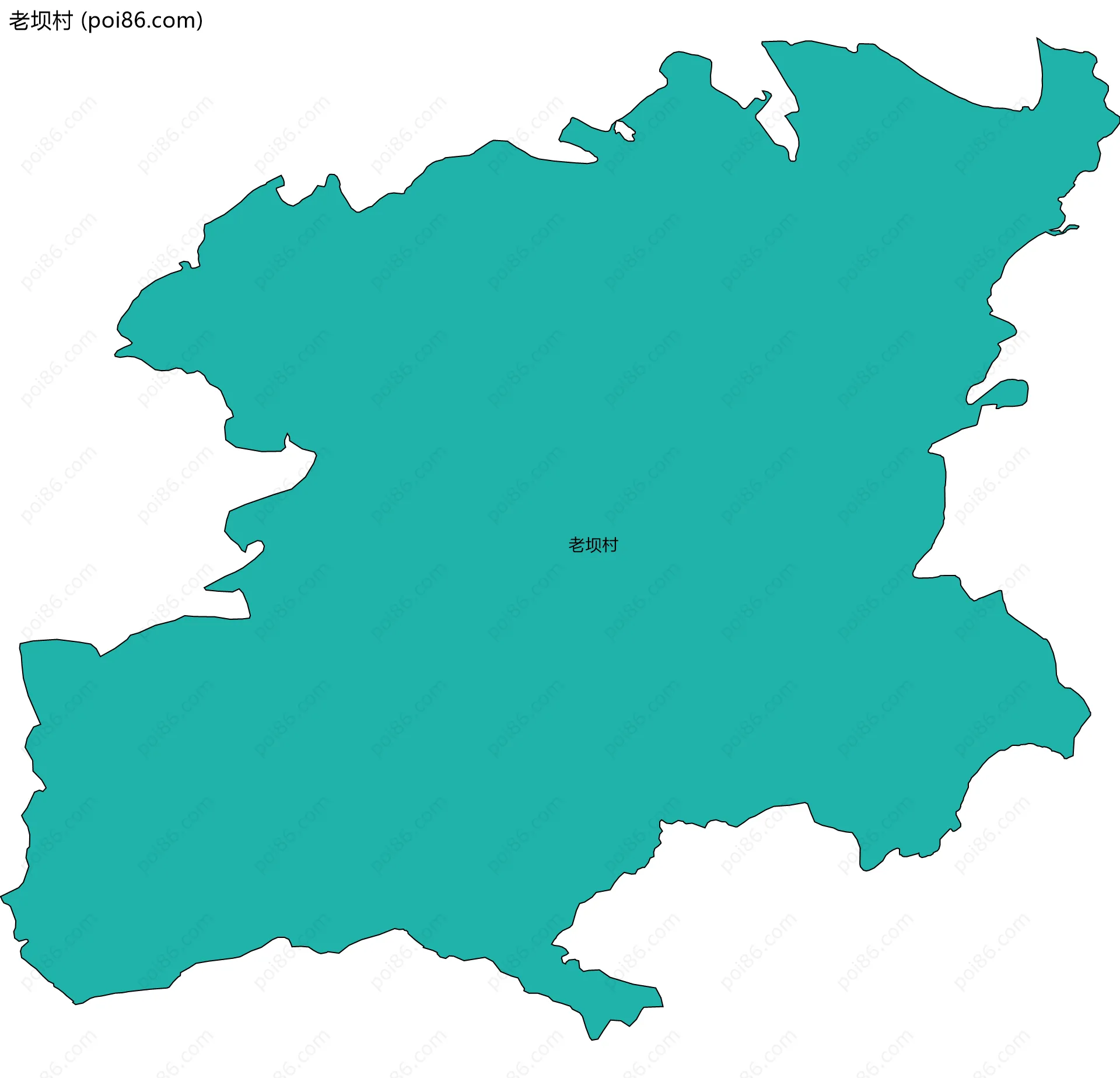 老坝村边界地图