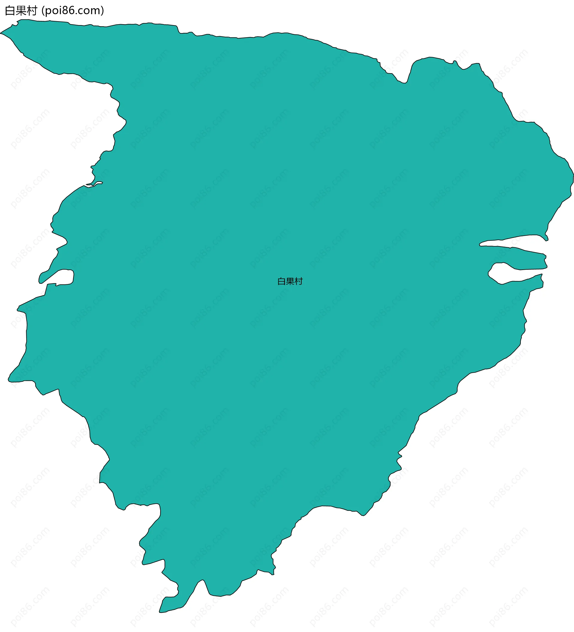 白果村边界地图