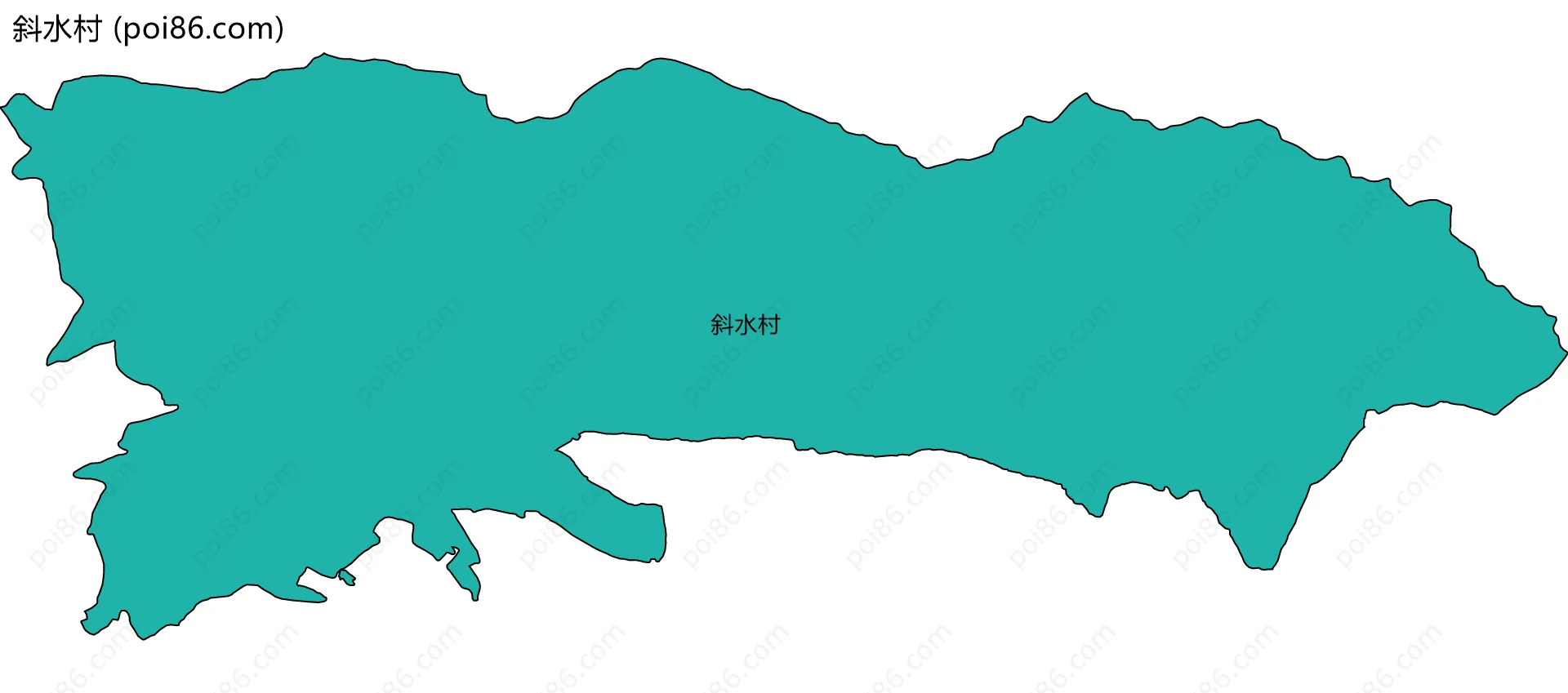 斜水村边界地图