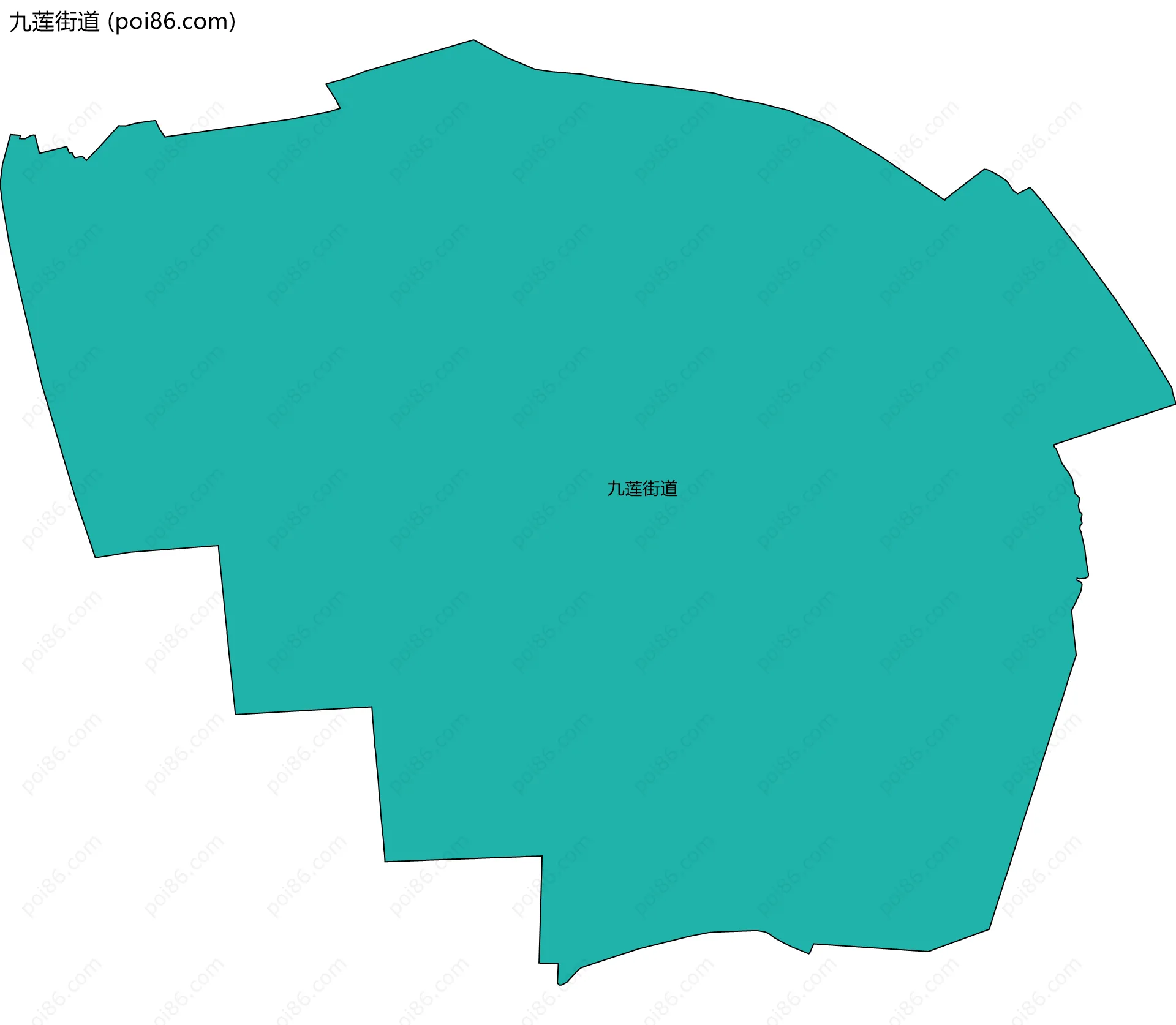 九莲街道边界地图