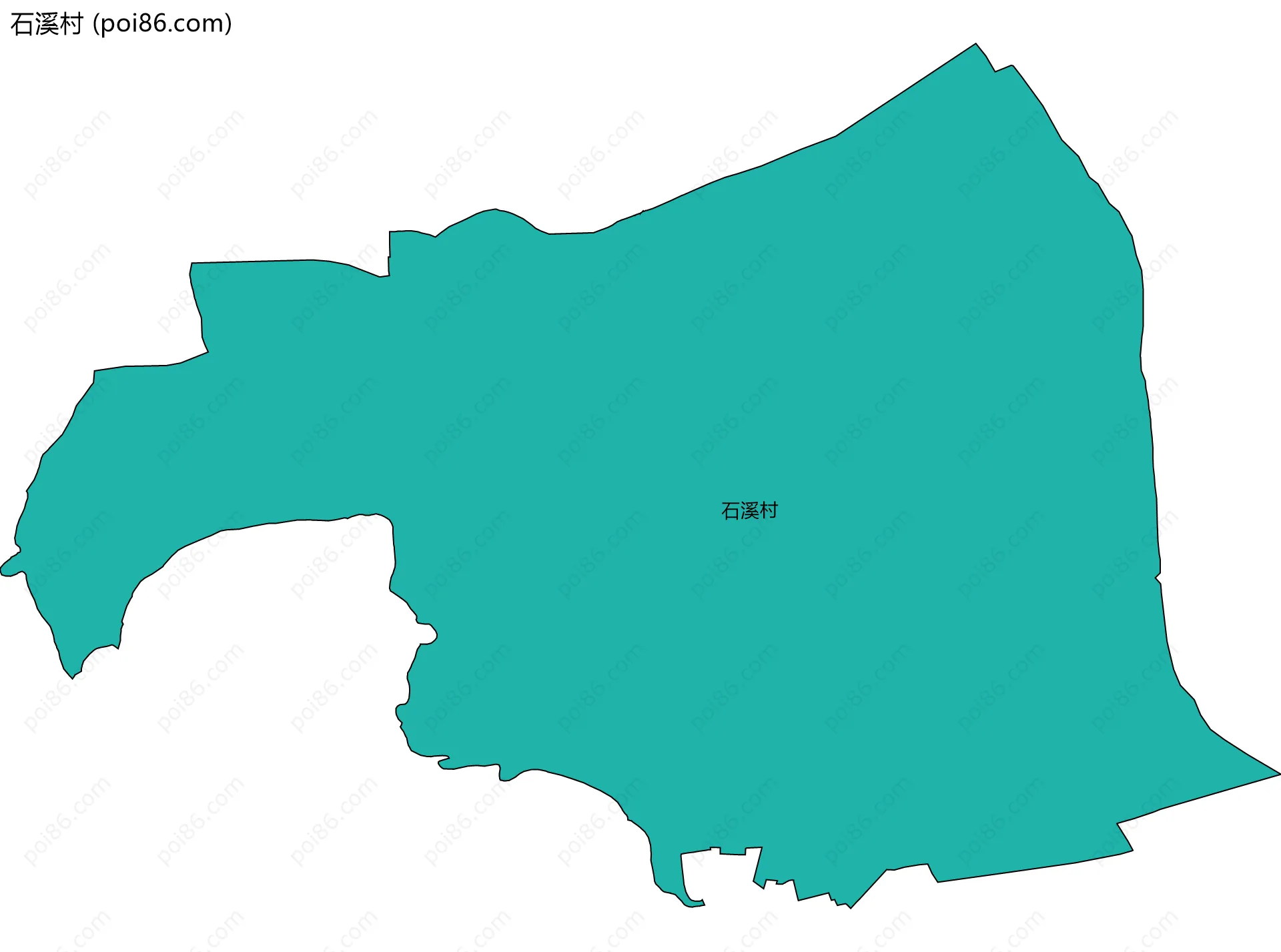 石溪村边界地图