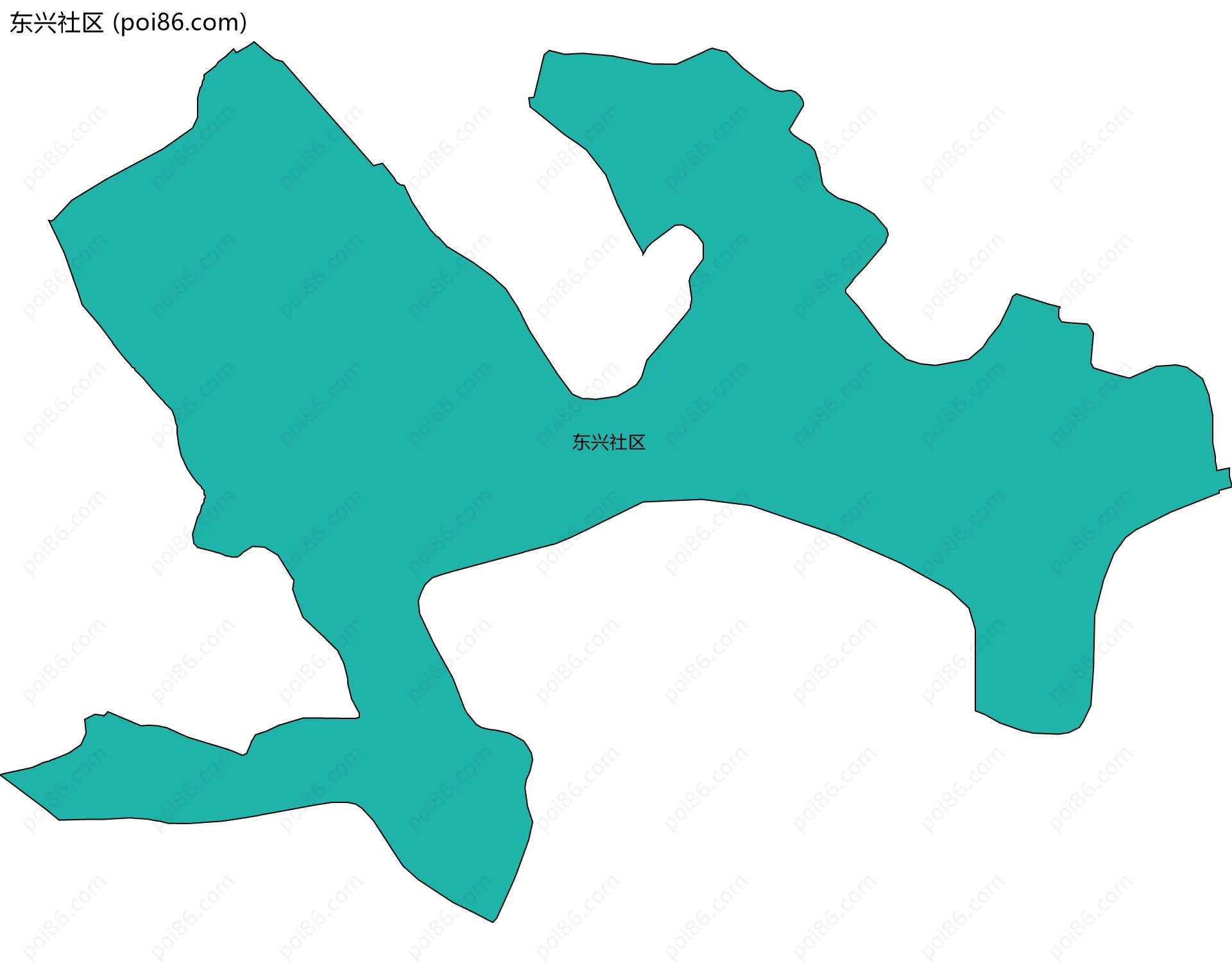 东兴社区边界地图