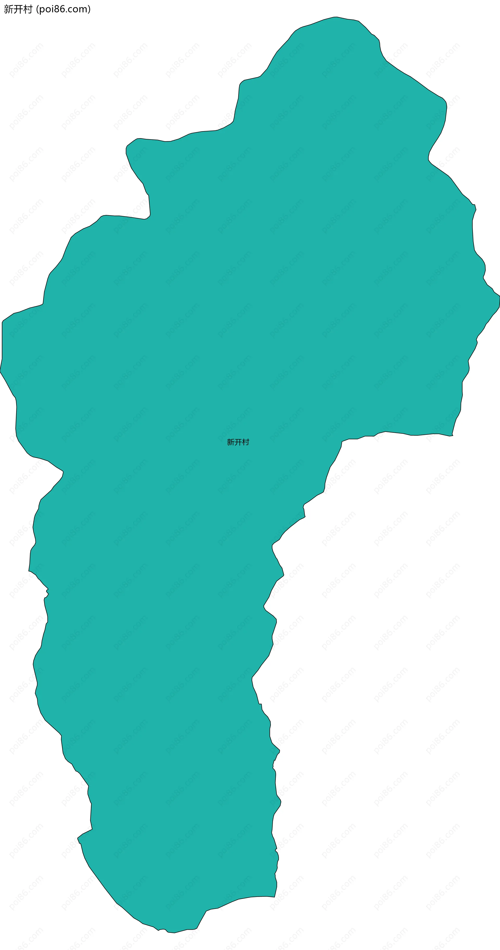 新开村边界地图