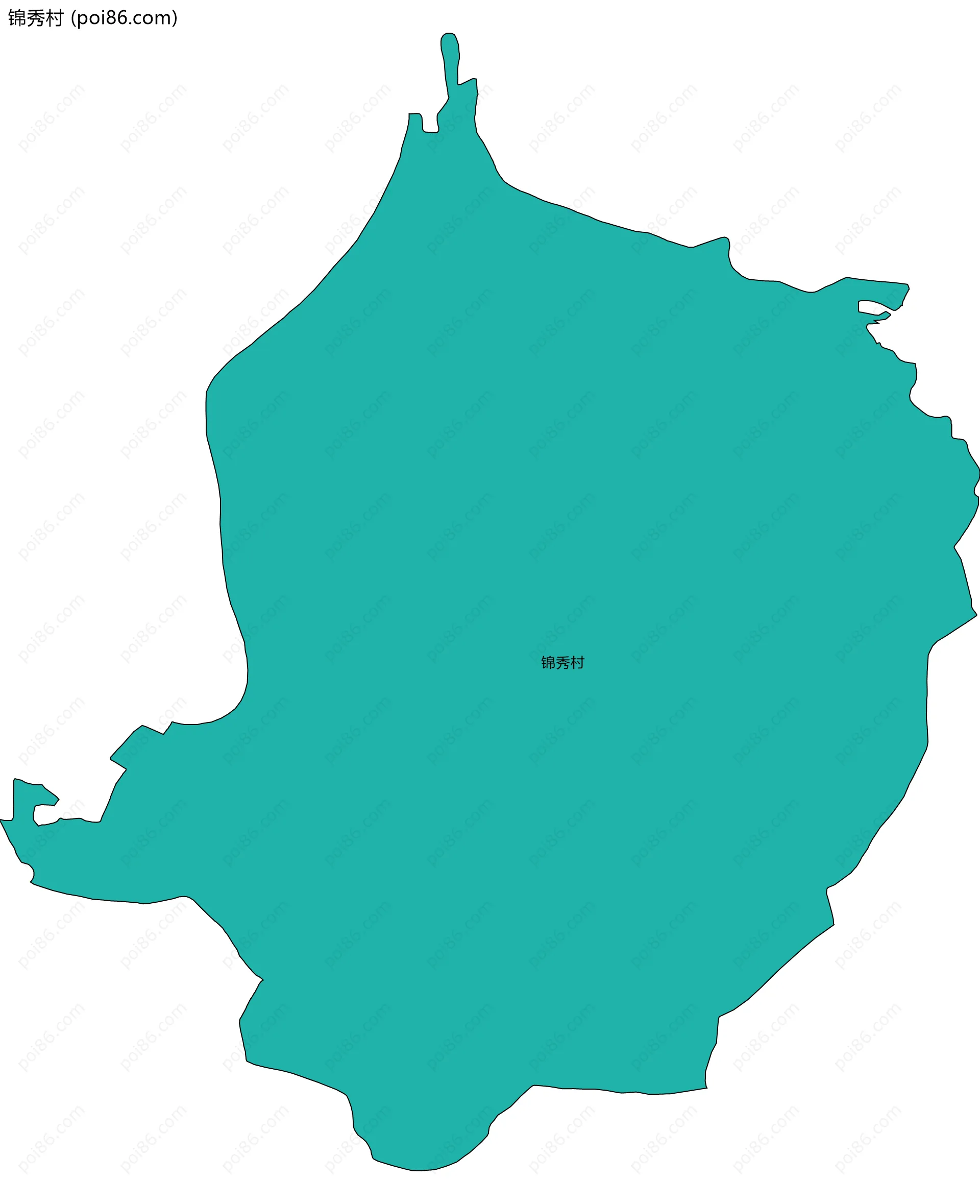 锦秀村边界地图