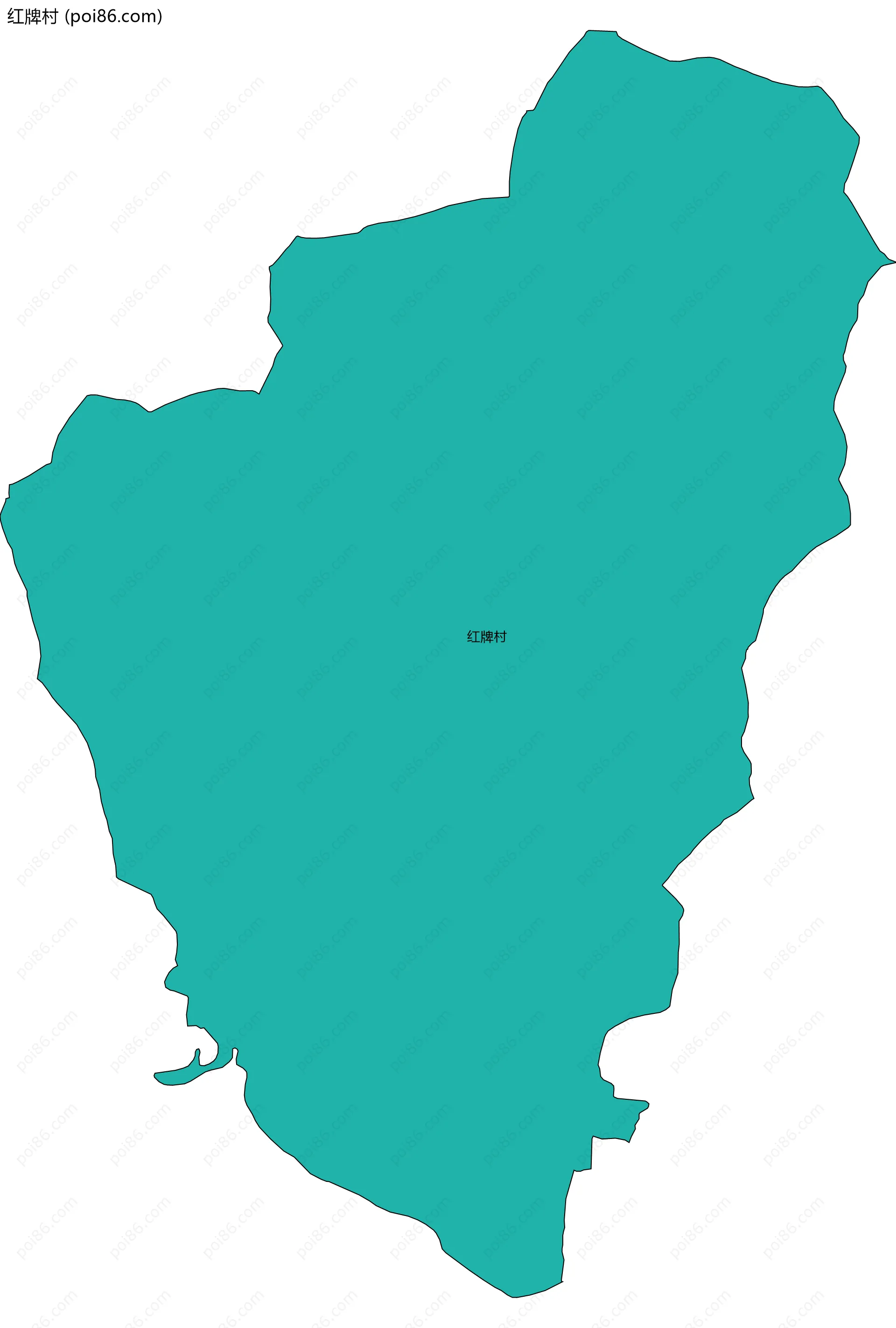 红牌村边界地图