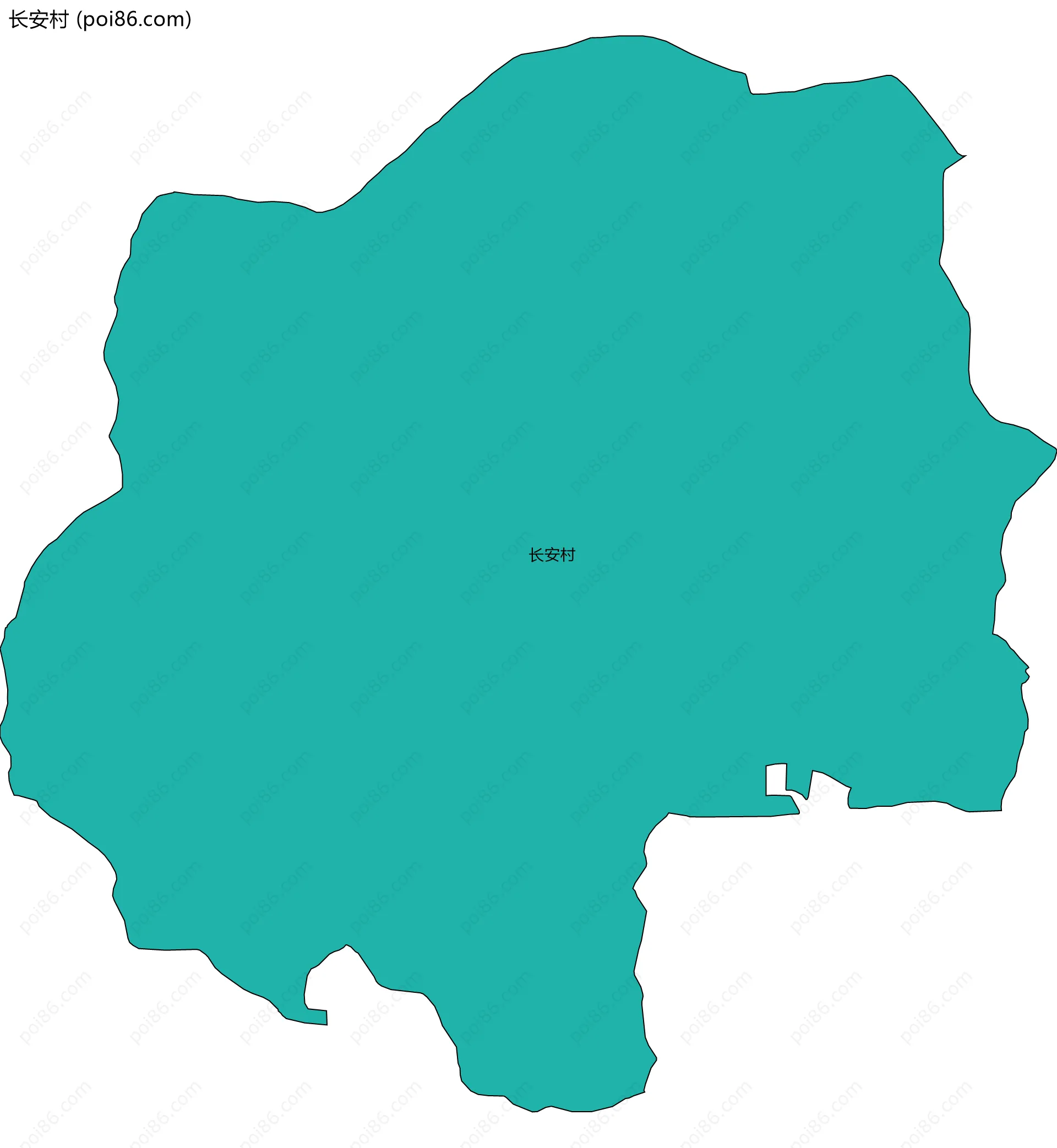 长安村边界地图