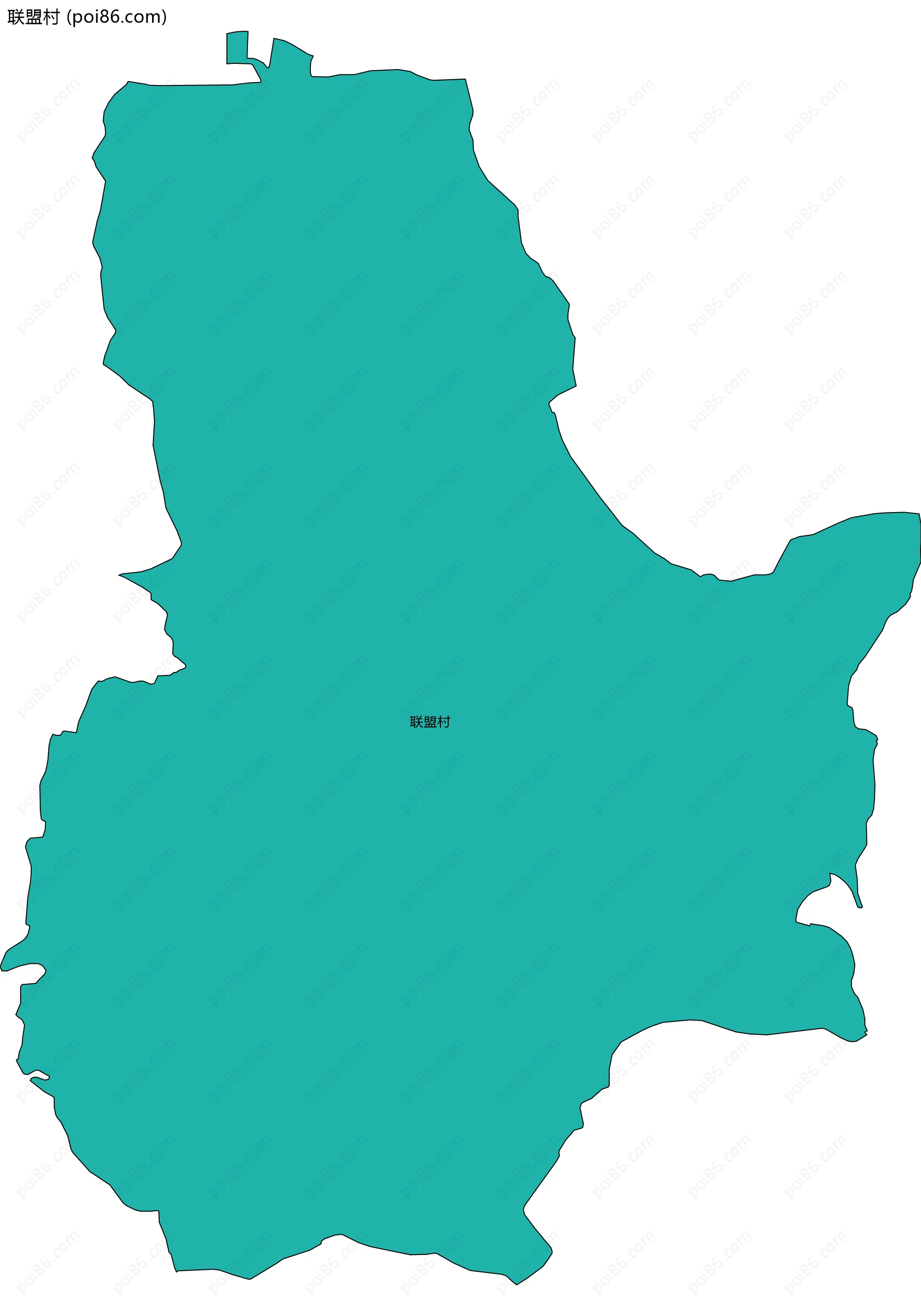 联盟村边界地图