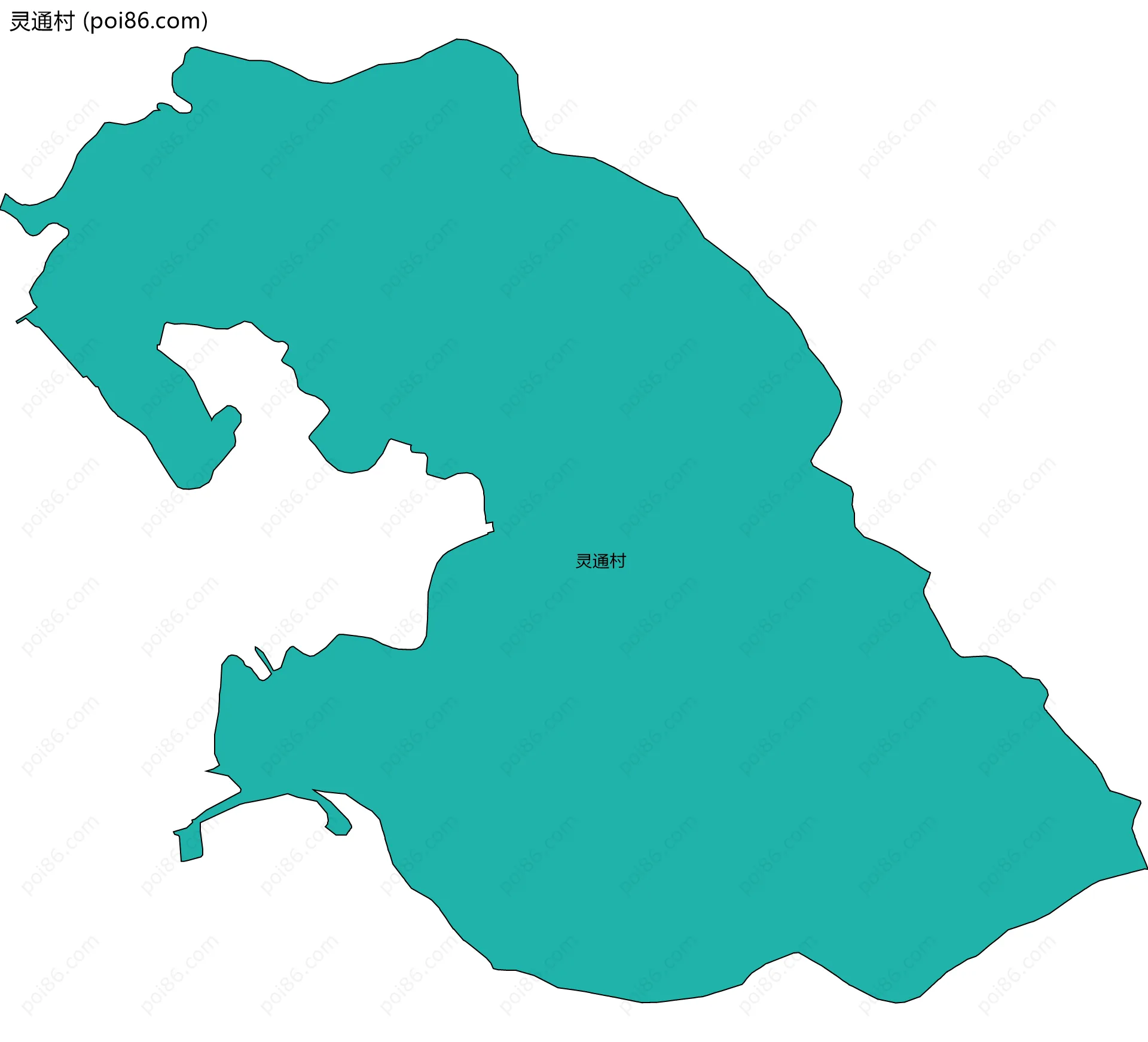 灵通村边界地图