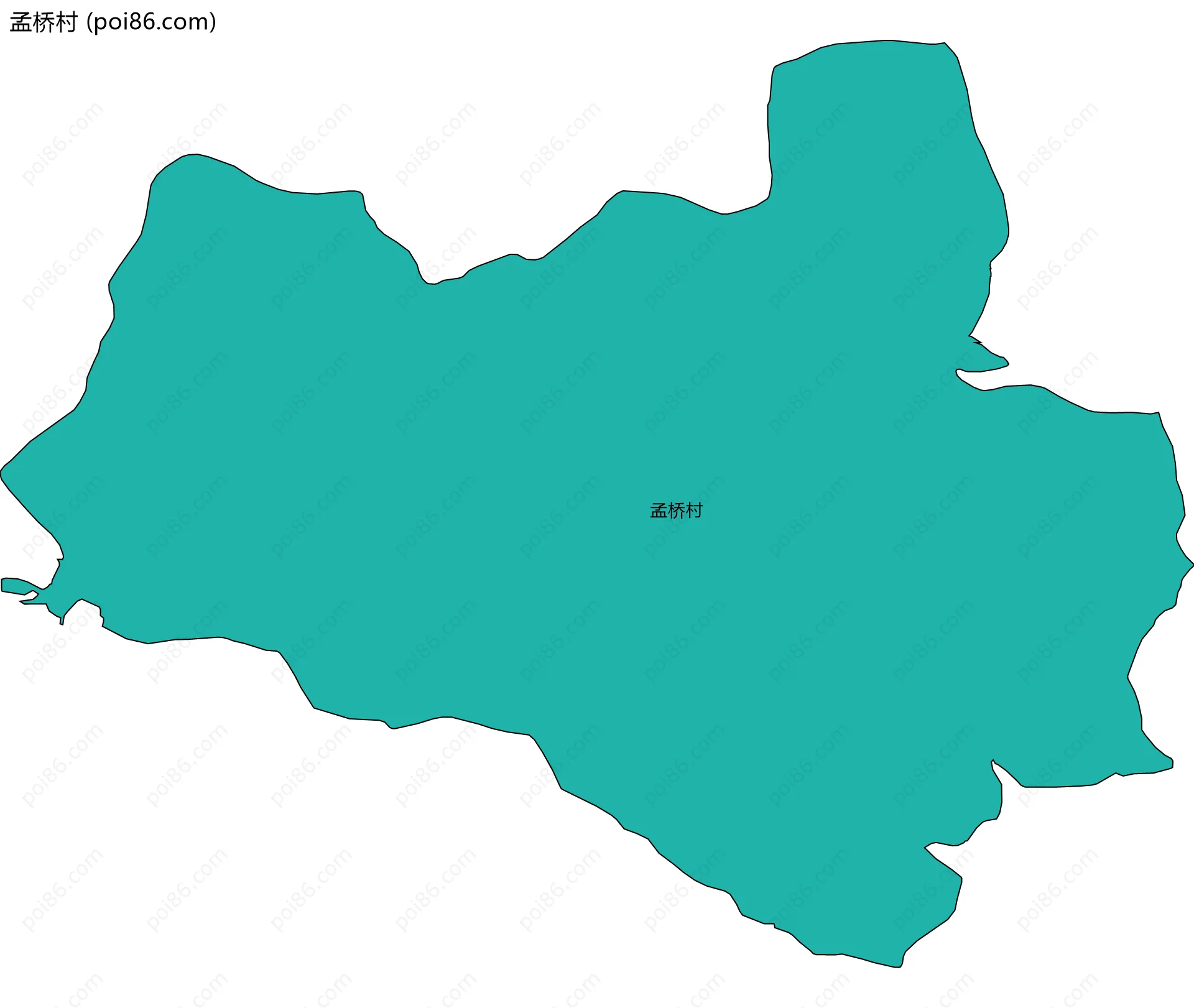 孟桥村边界地图