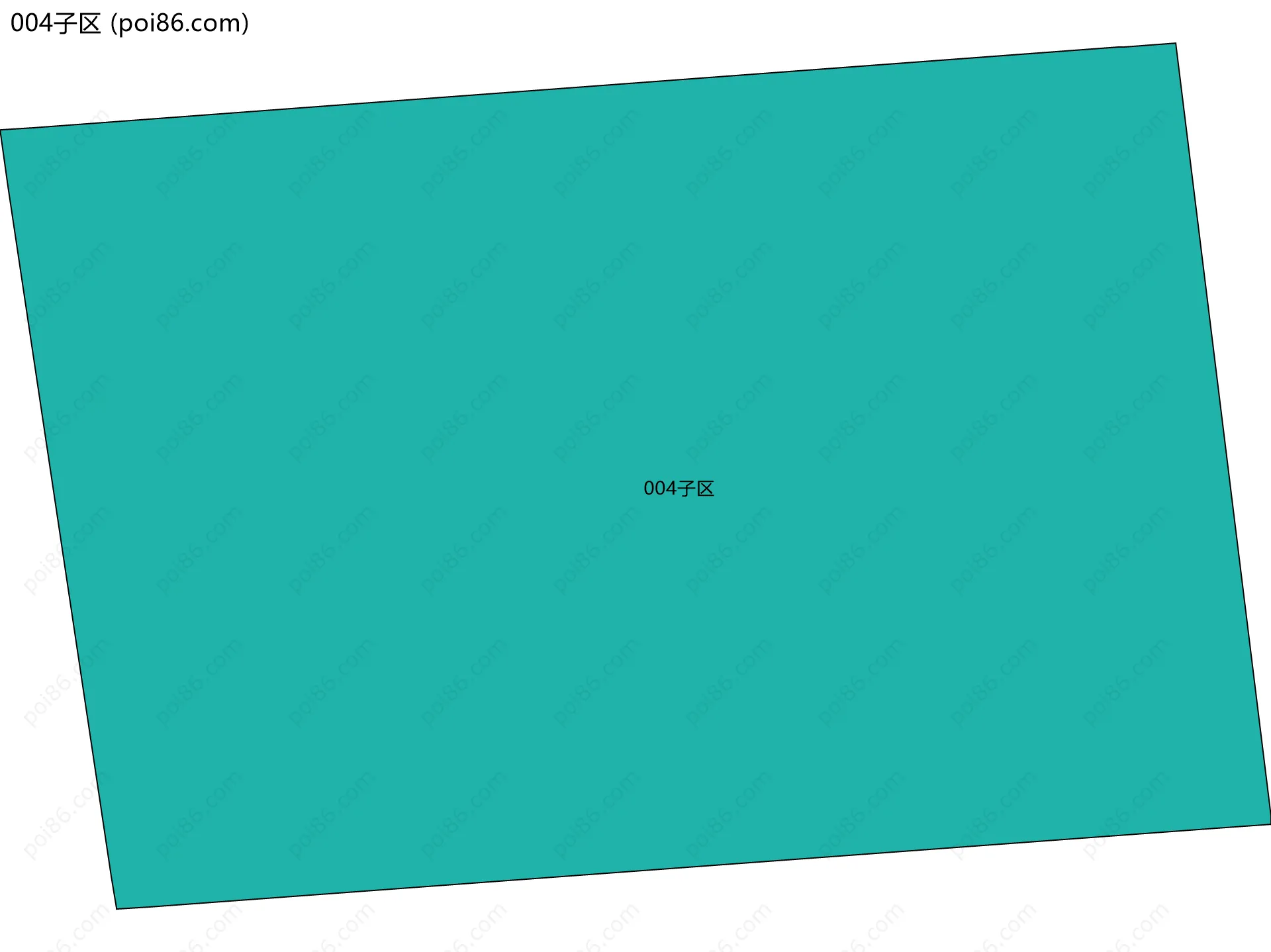 004子区边界地图