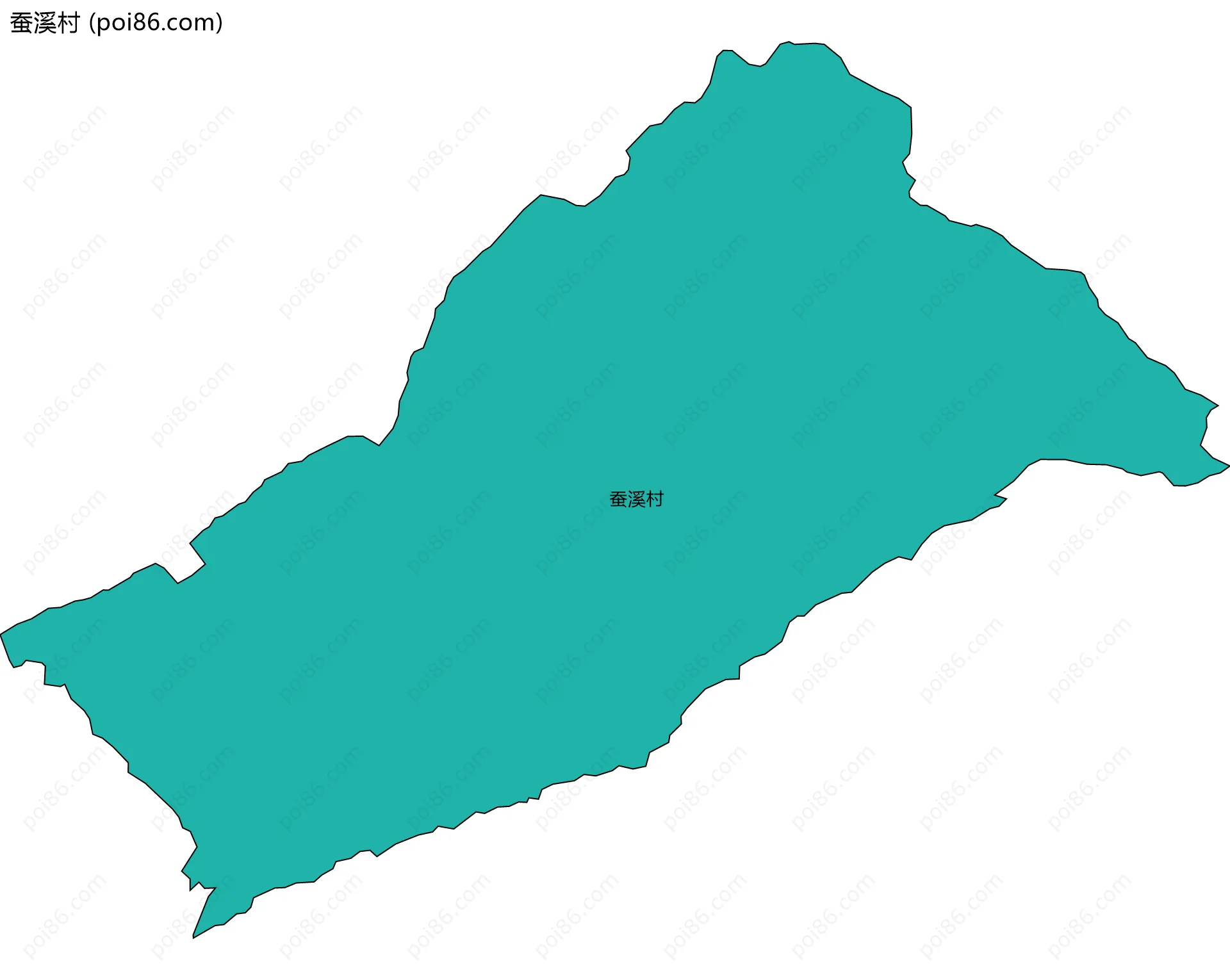 蚕溪村边界地图