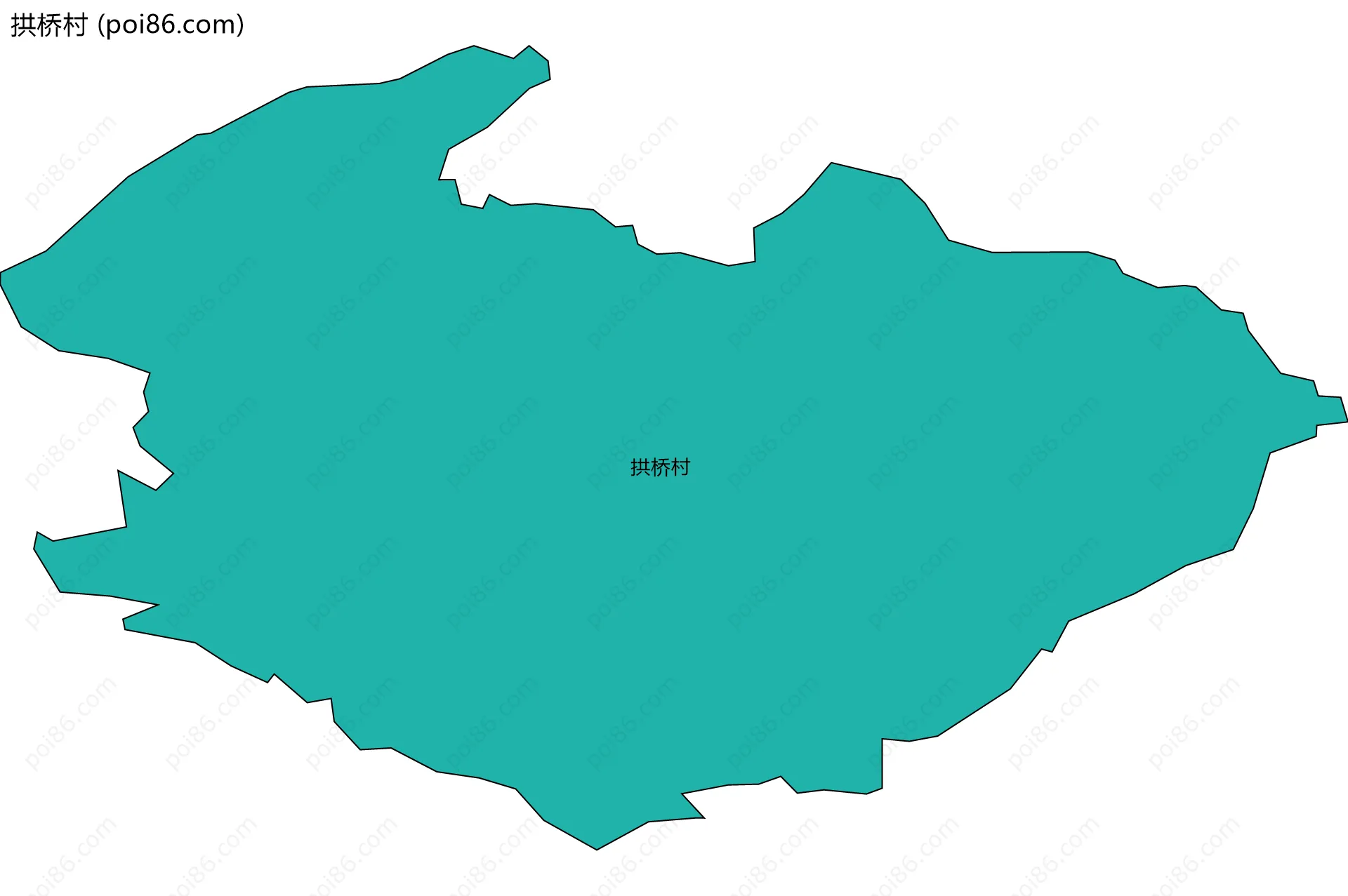 拱桥村边界地图