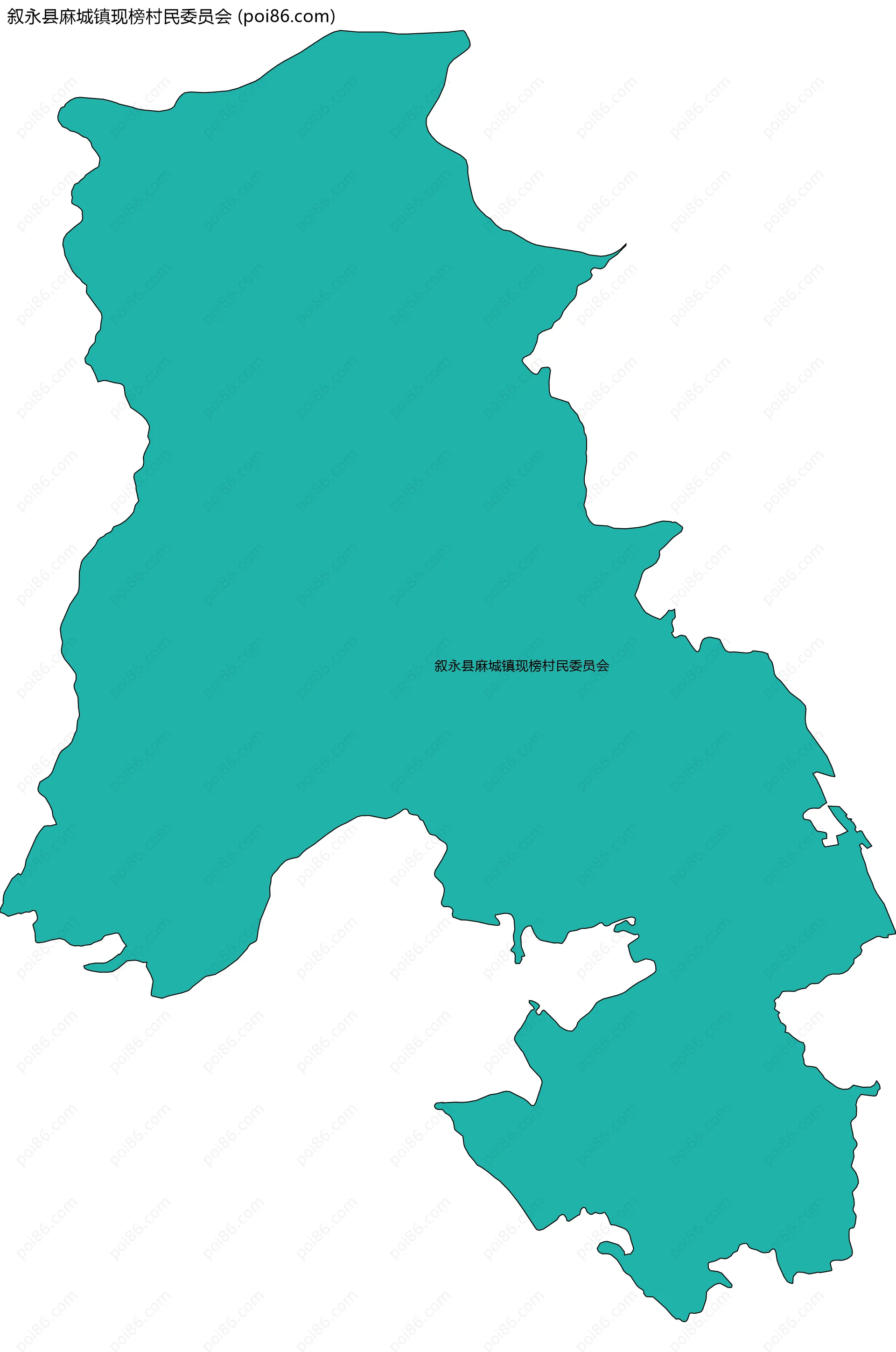 叙永县麻城镇现榜村民委员会边界地图