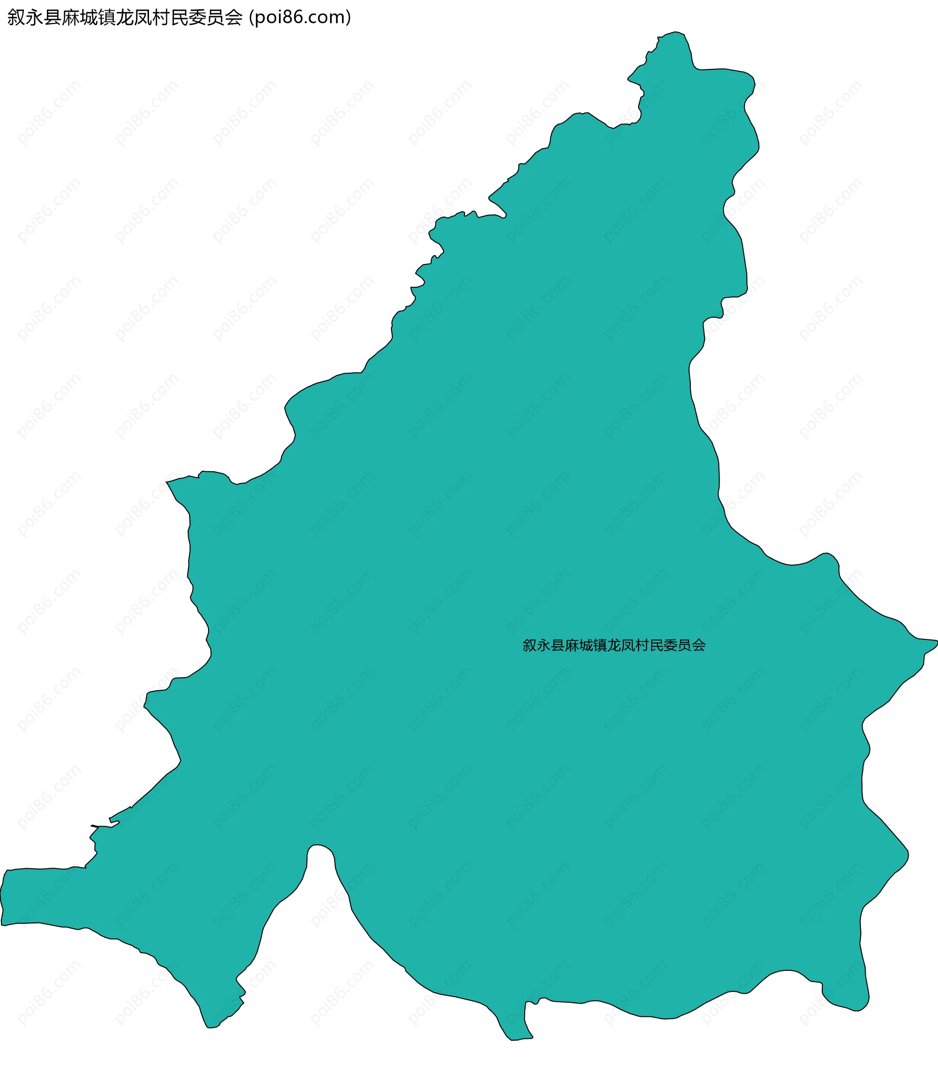 叙永县麻城镇龙凤村民委员会边界地图