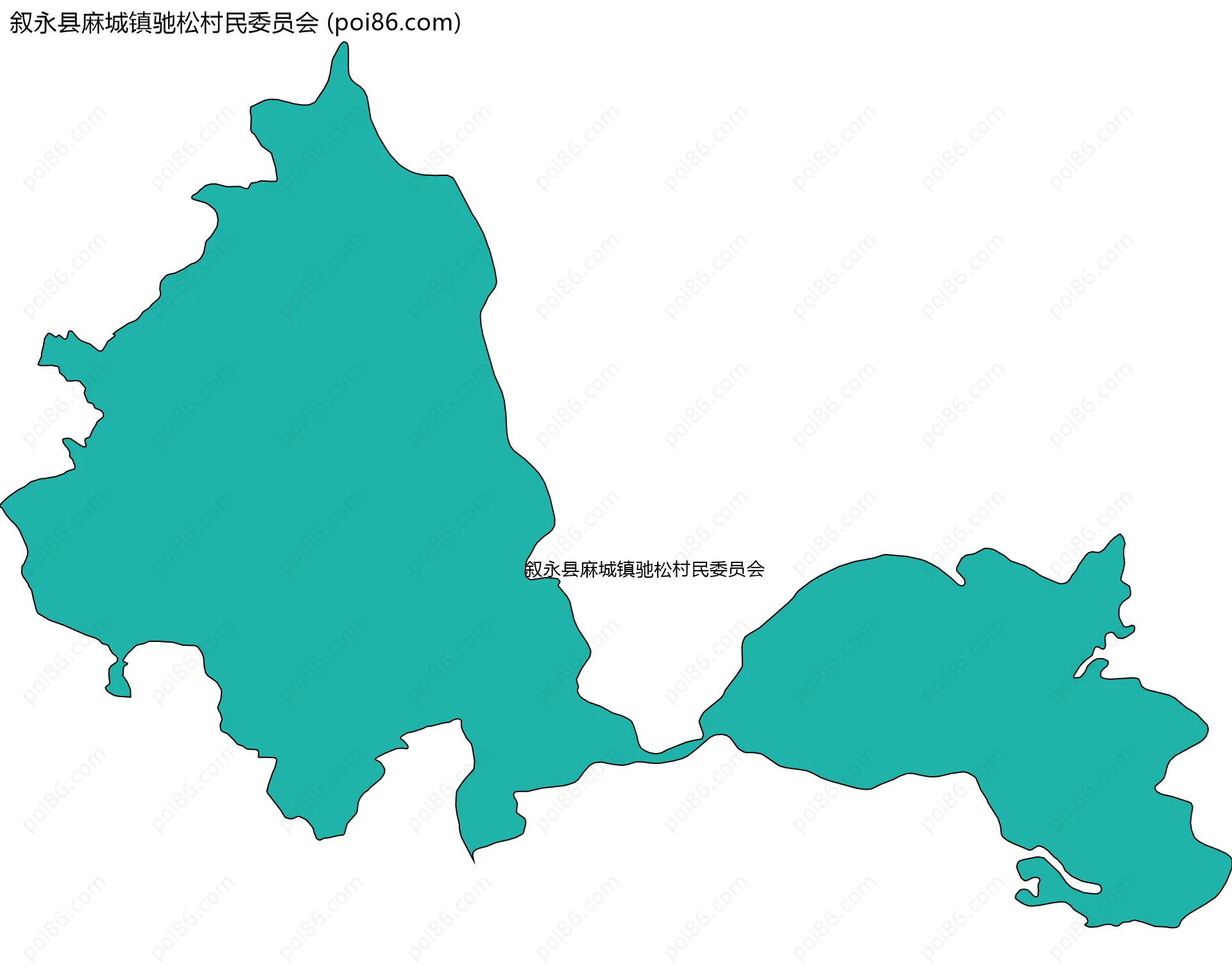 叙永县麻城镇驰松村民委员会边界地图