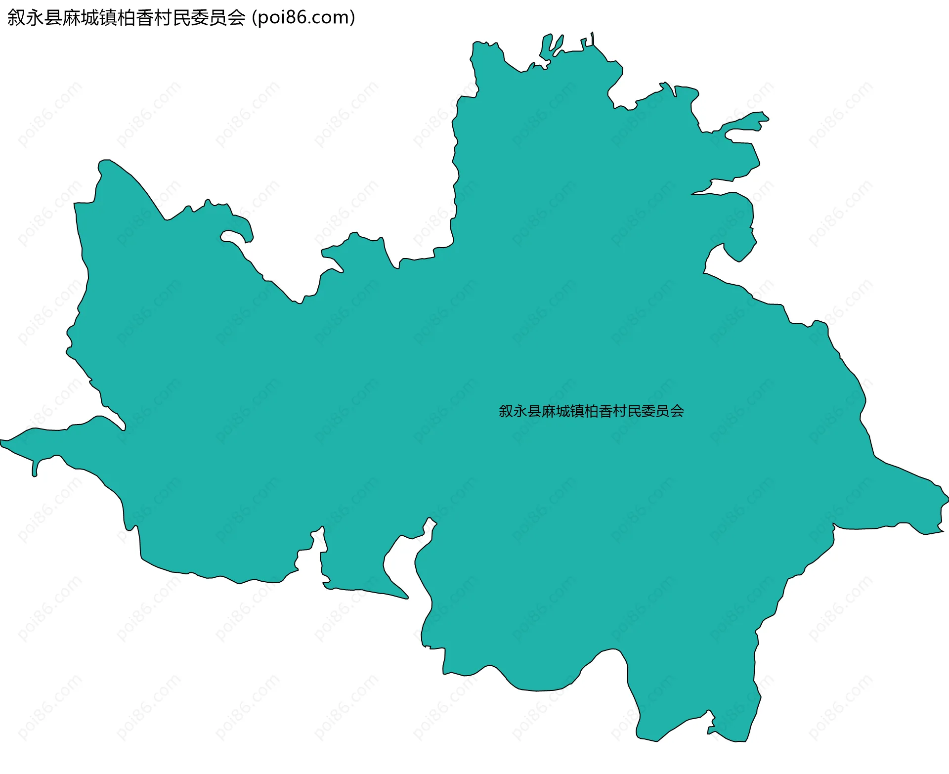 叙永县麻城镇柏香村民委员会边界地图