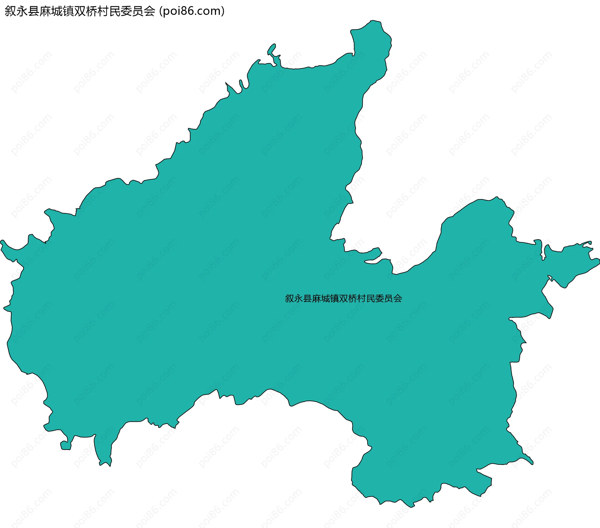 叙永县麻城镇双桥村民委员会边界地图