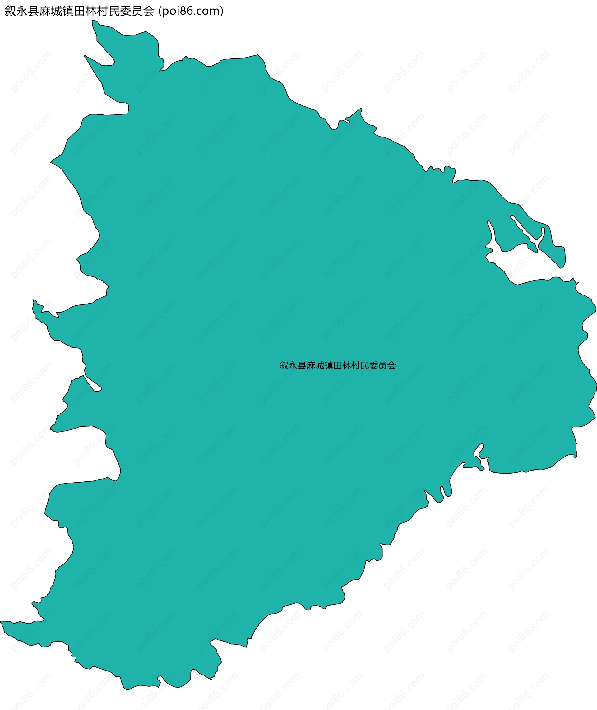 叙永县麻城镇田林村民委员会边界地图