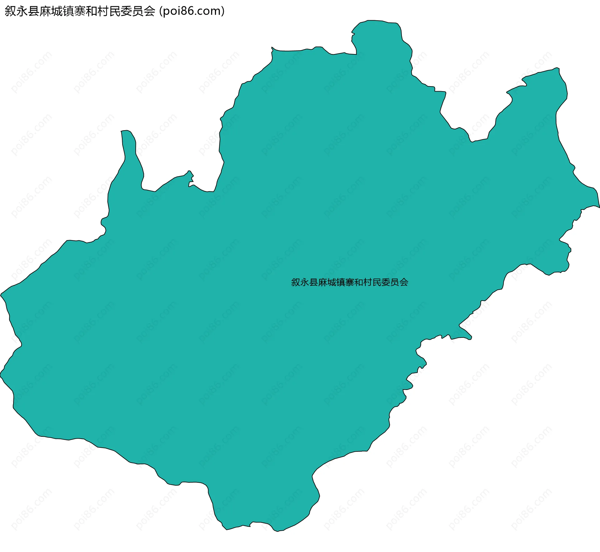 叙永县麻城镇寨和村民委员会边界地图