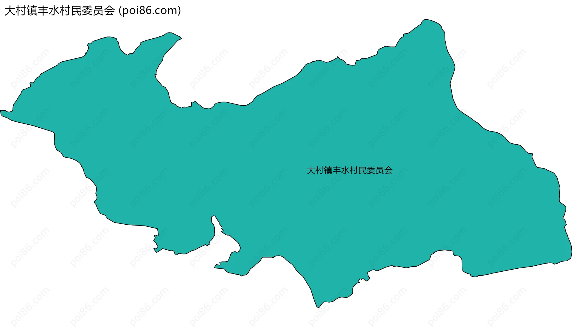 大村镇丰水村民委员会边界地图