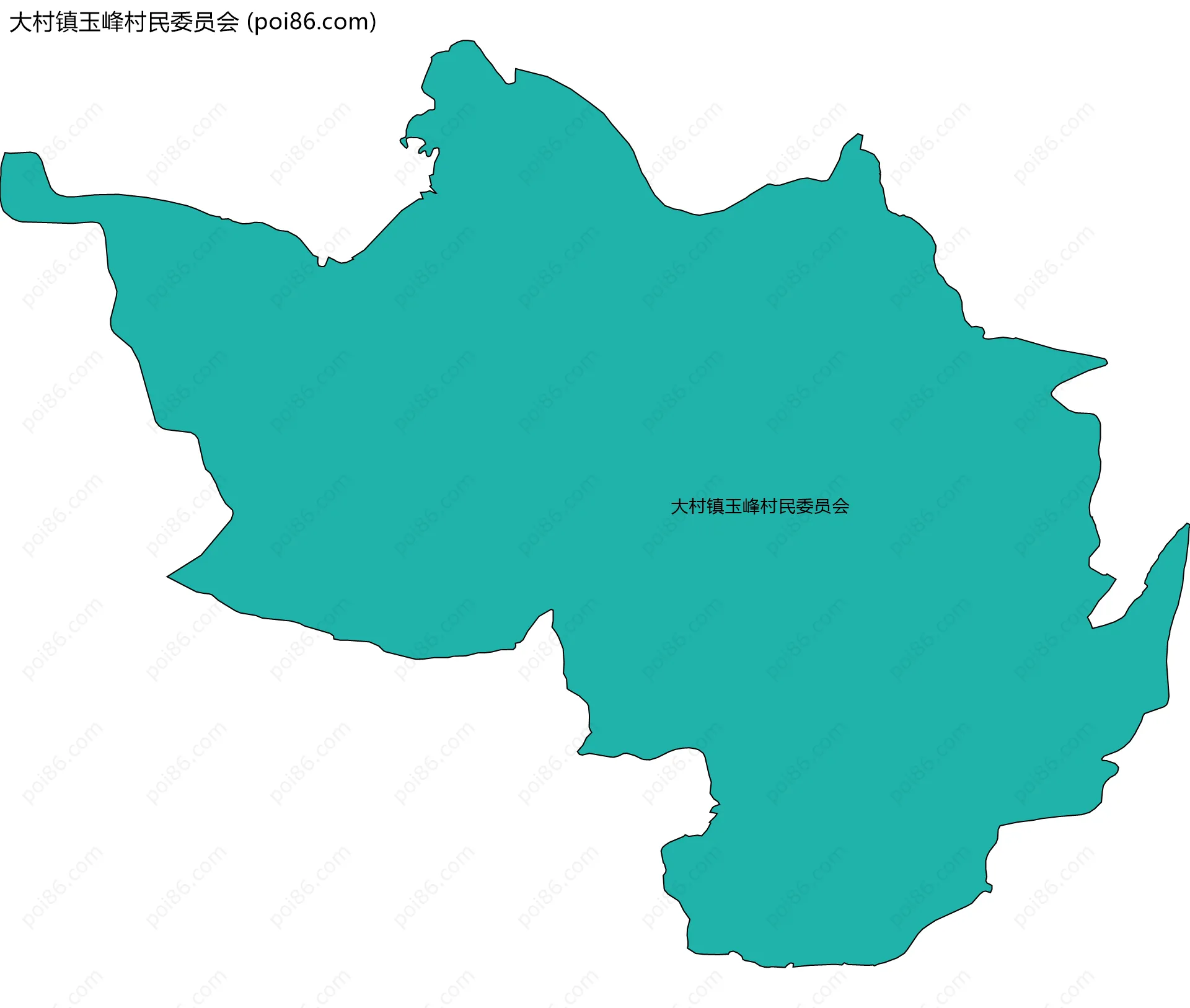 大村镇玉峰村民委员会边界地图