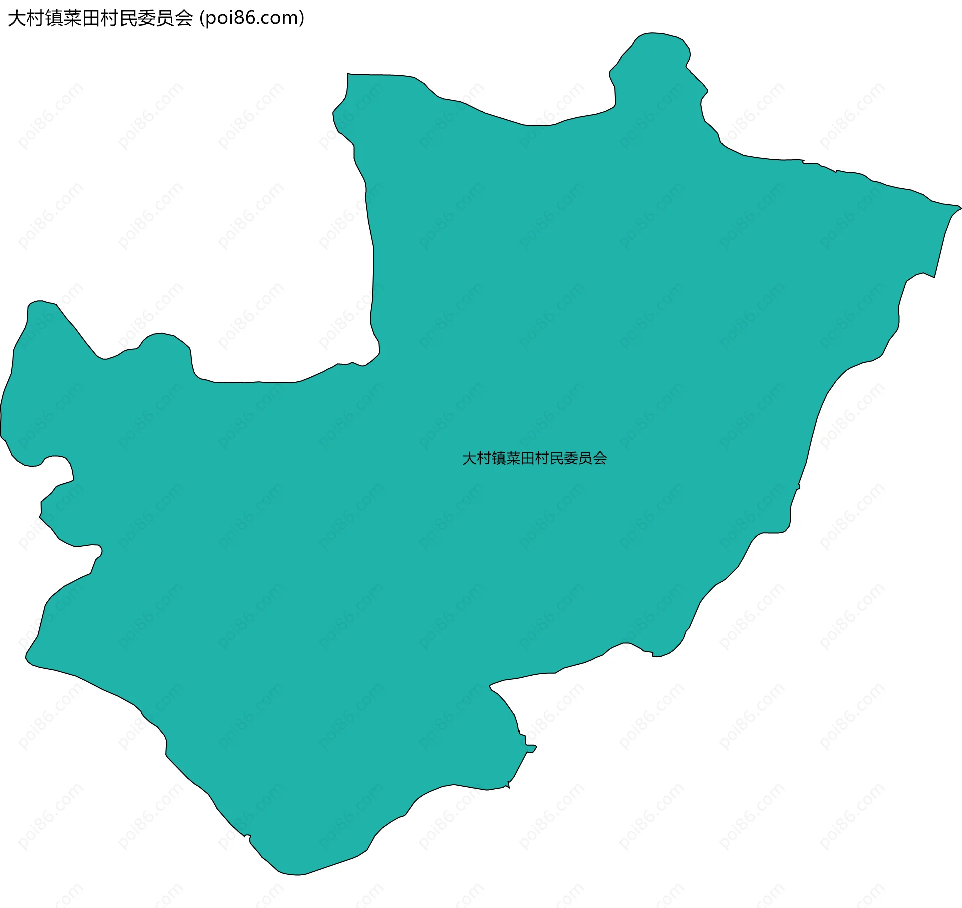 大村镇菜田村民委员会边界地图