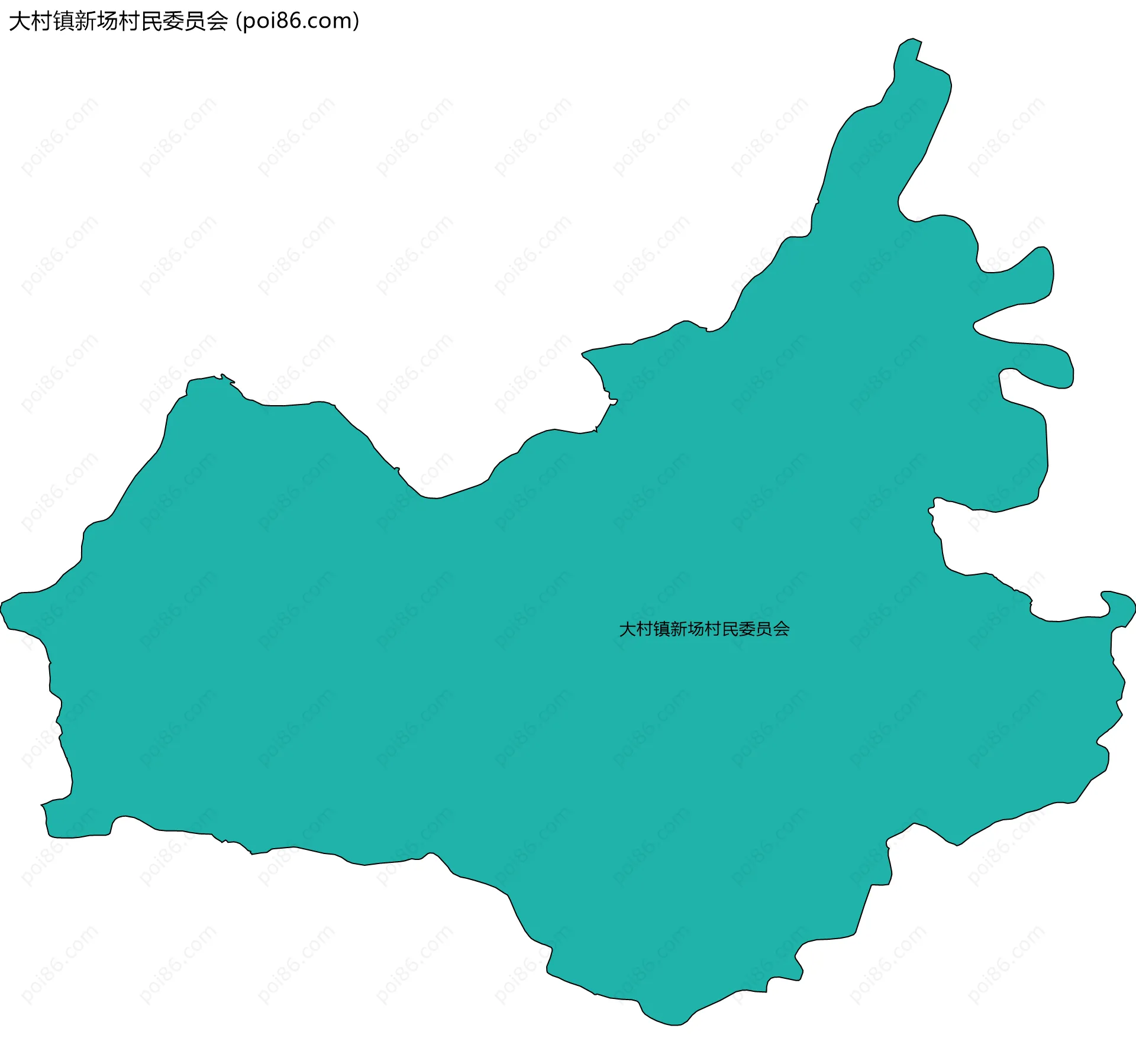 大村镇新场村民委员会边界地图