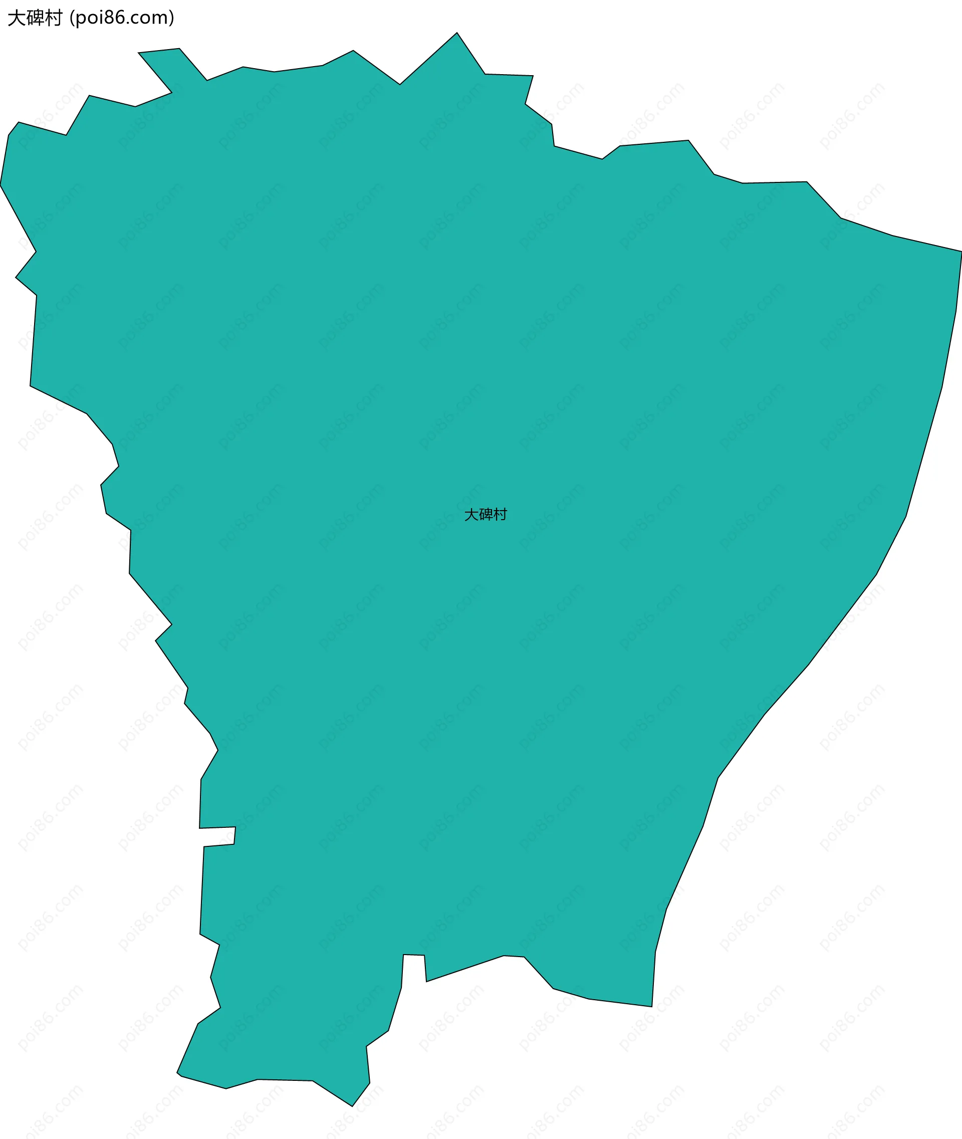 大碑村边界地图