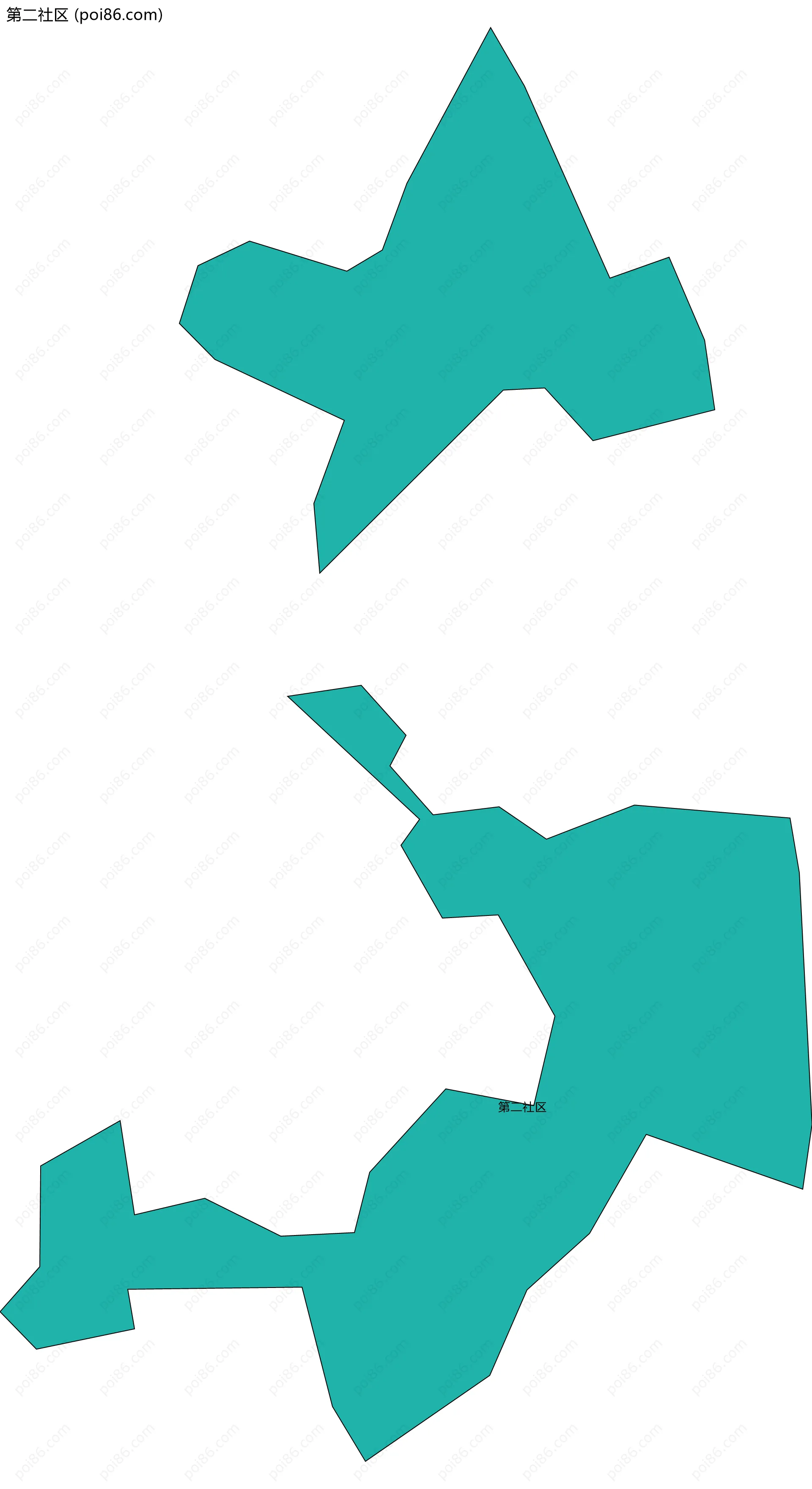 第二社区边界地图