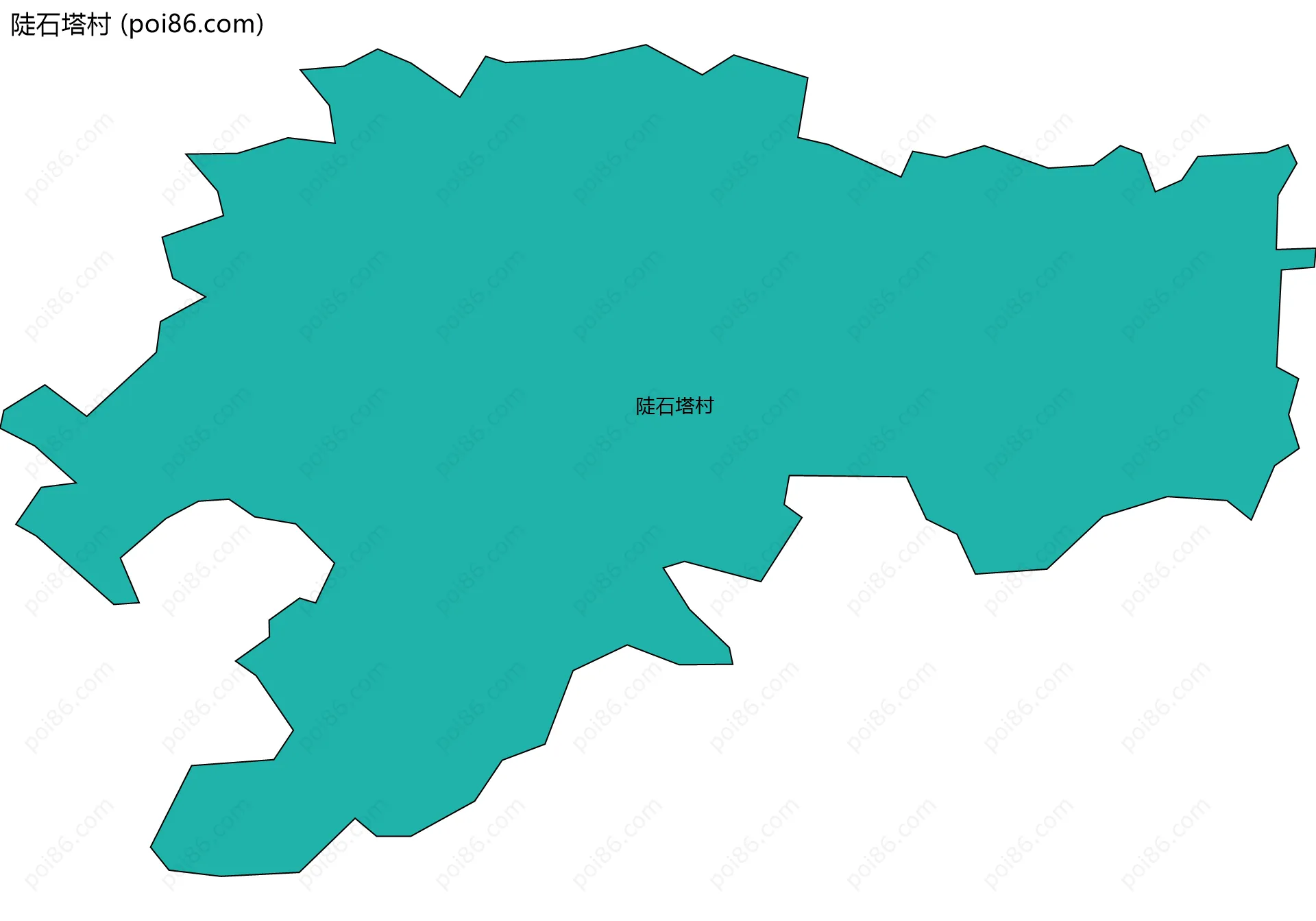 陡石塔村边界地图
