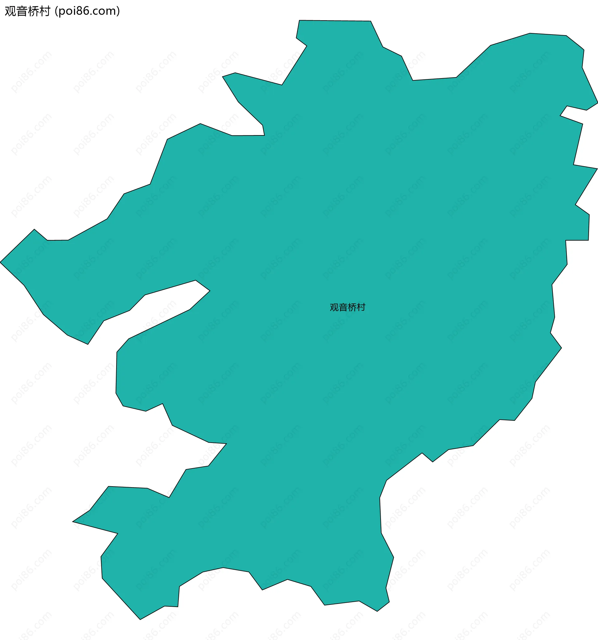 观音桥村边界地图
