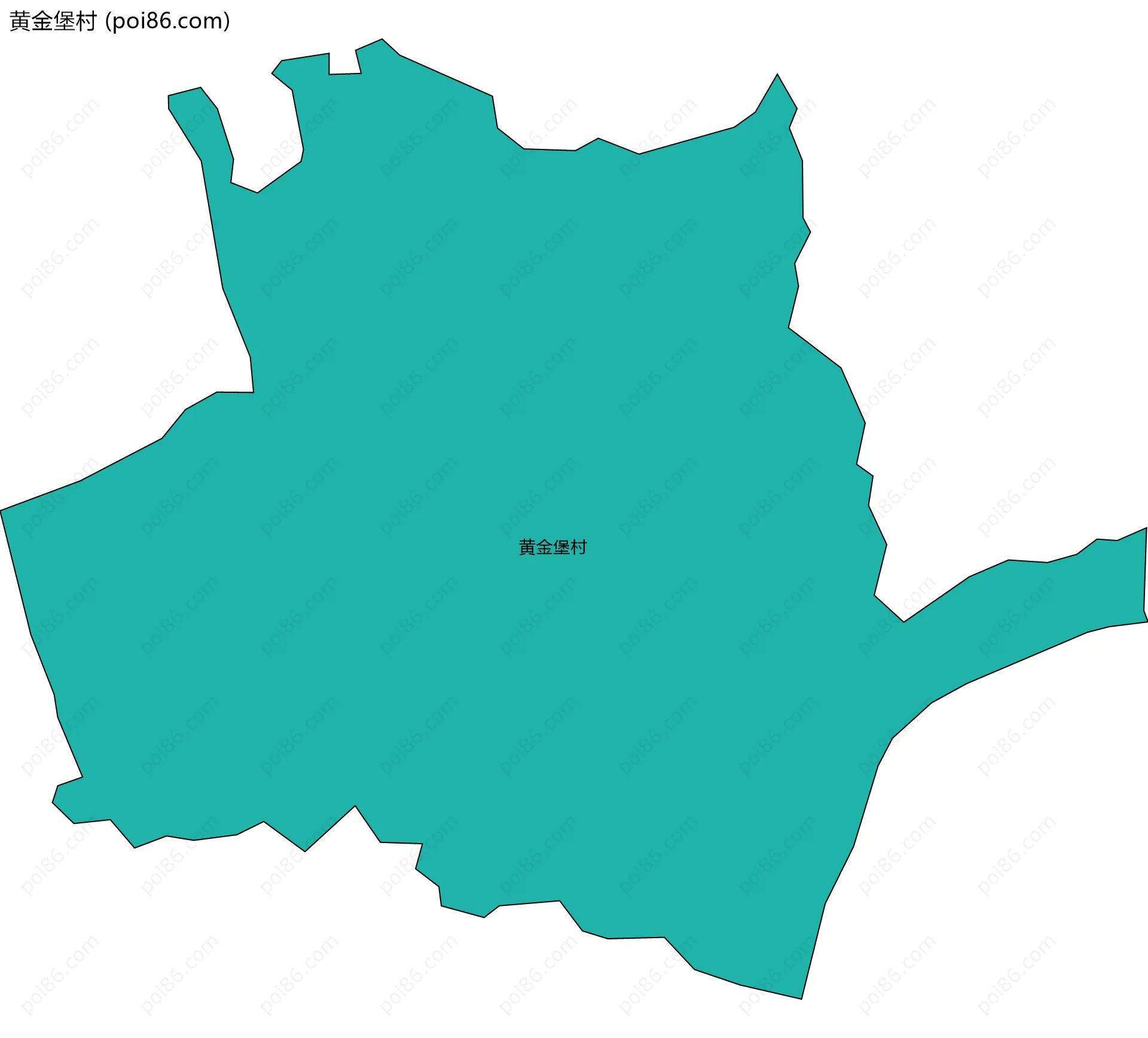 黄金堡村边界地图