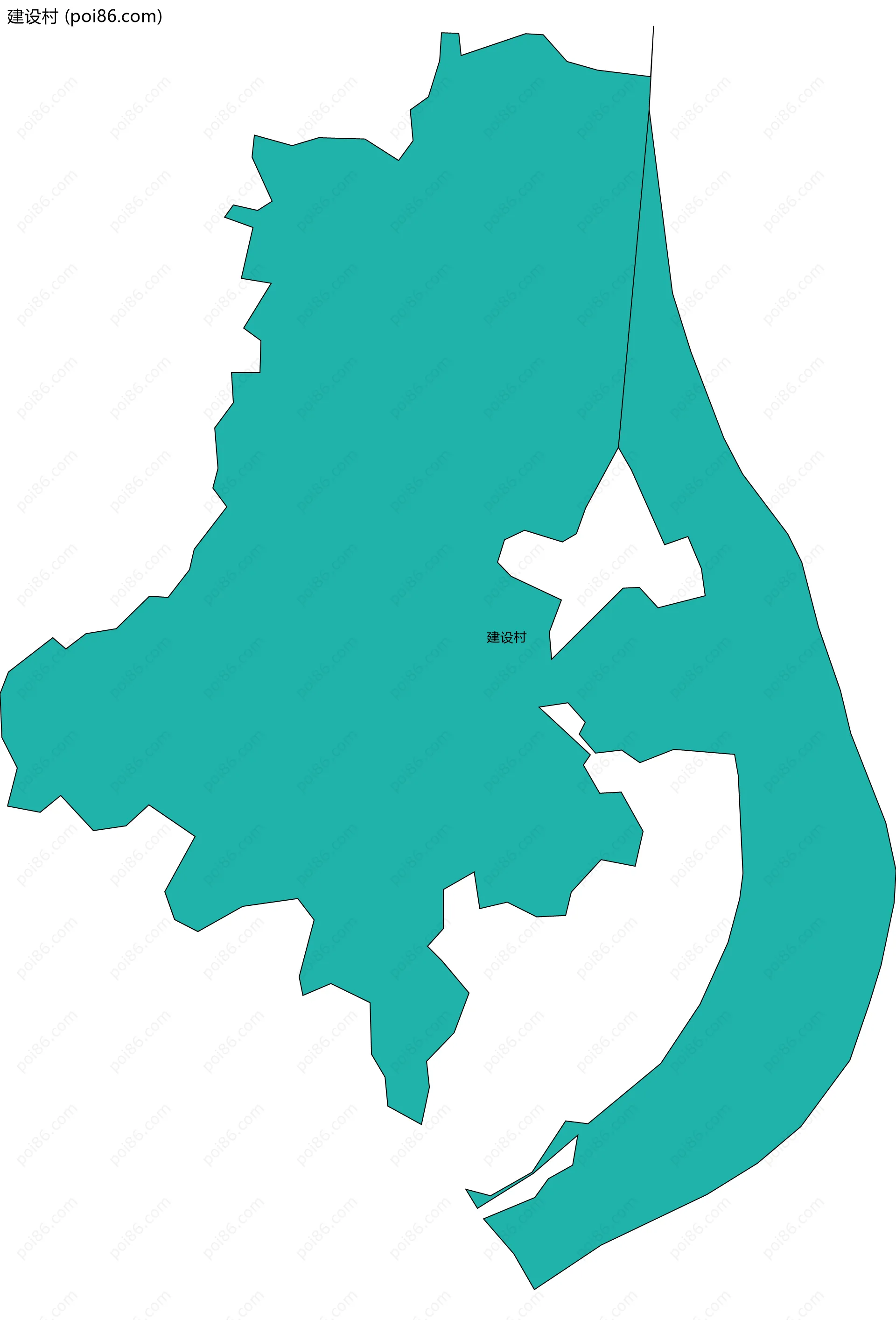 建设村边界地图