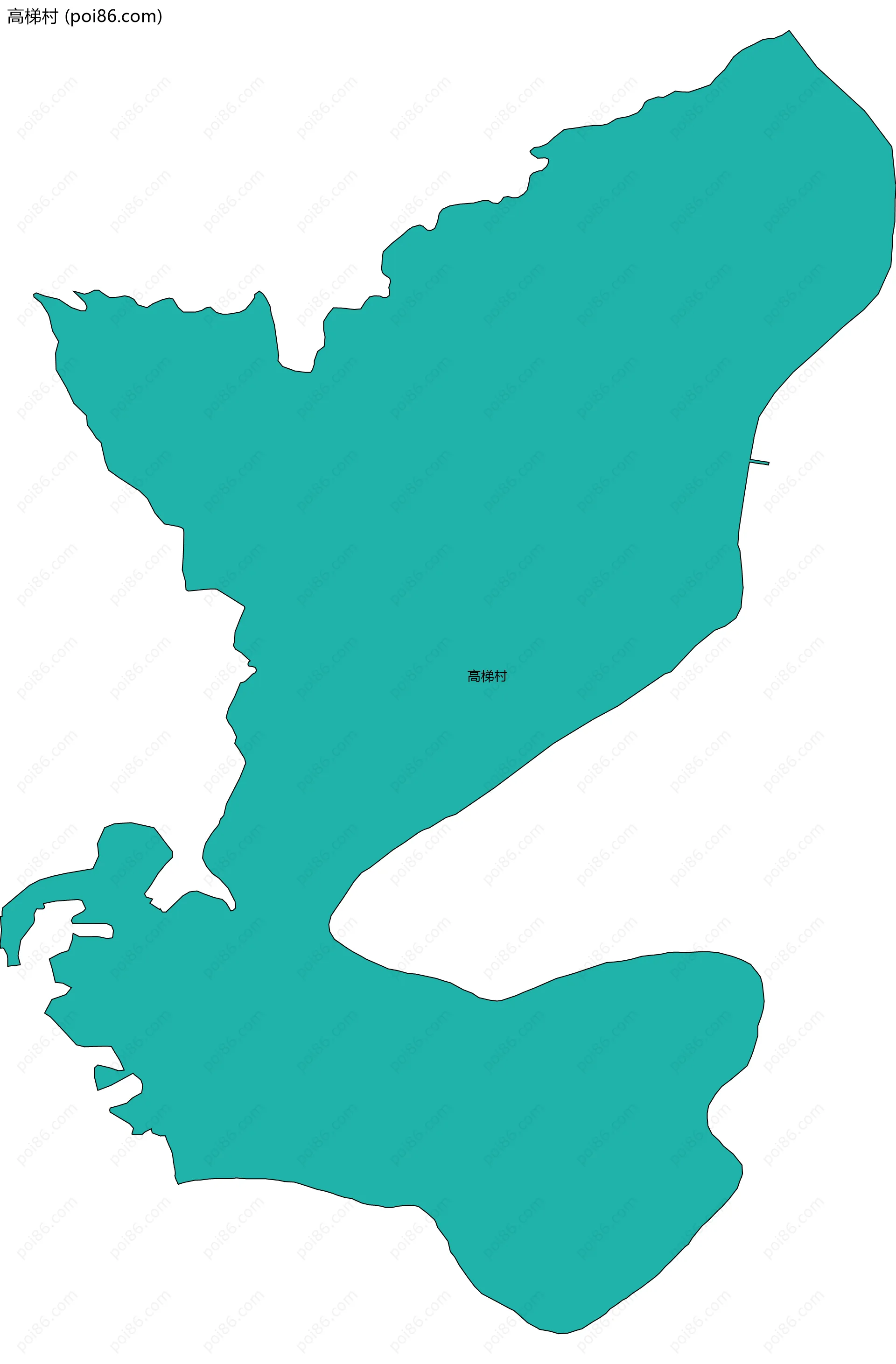 高梯村边界地图