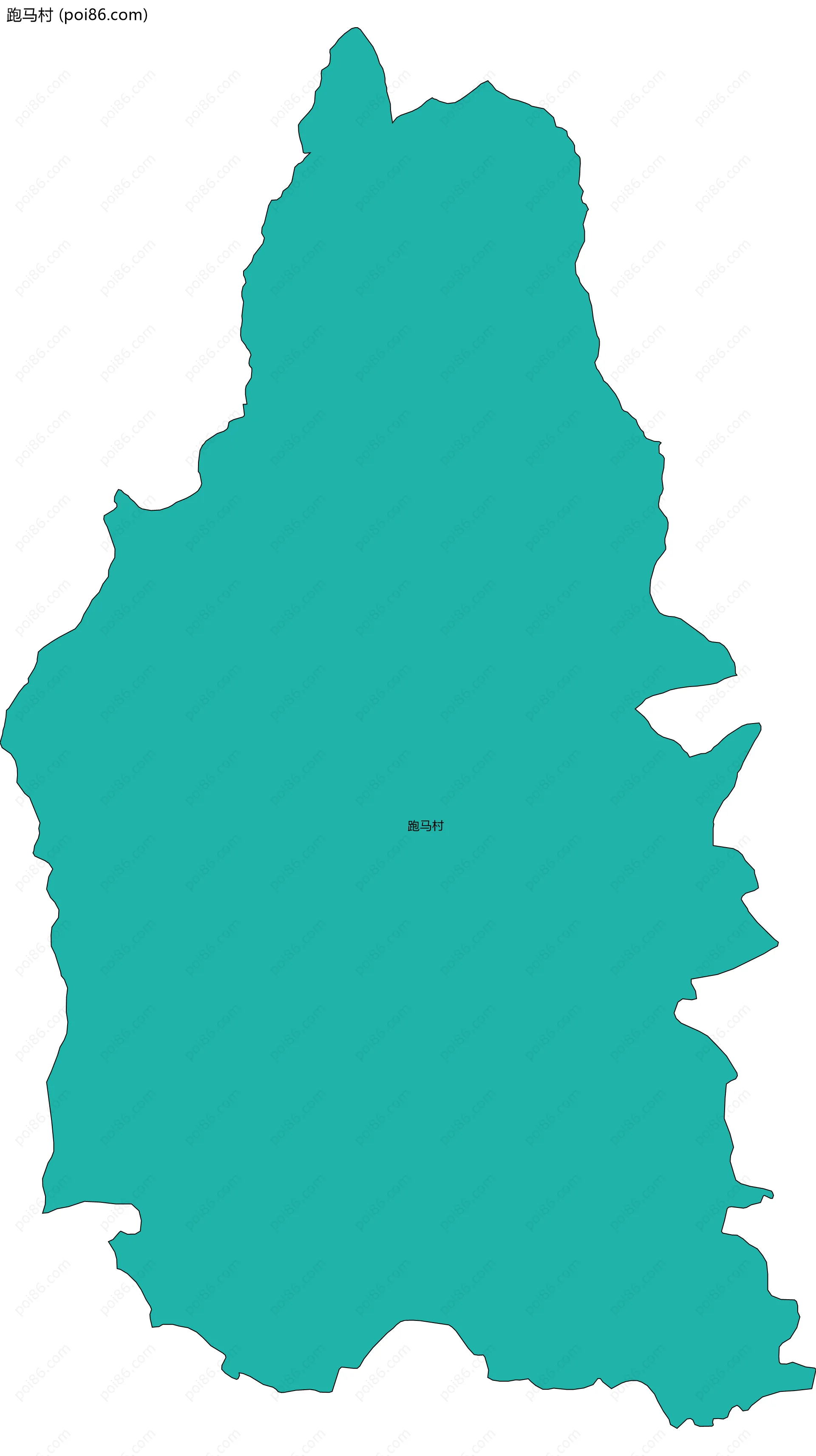跑马村边界地图