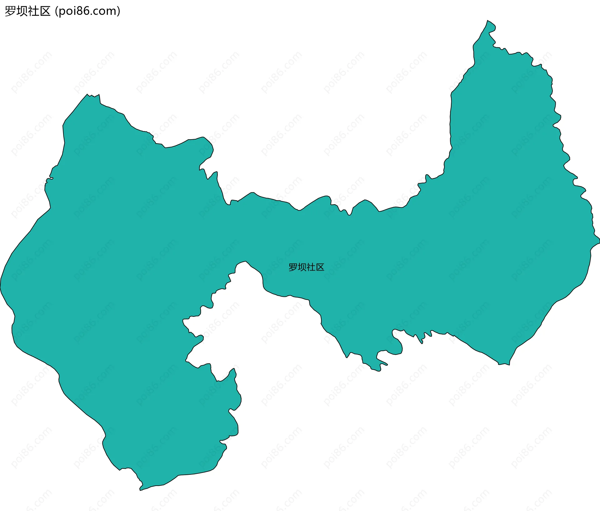 罗坝社区边界地图