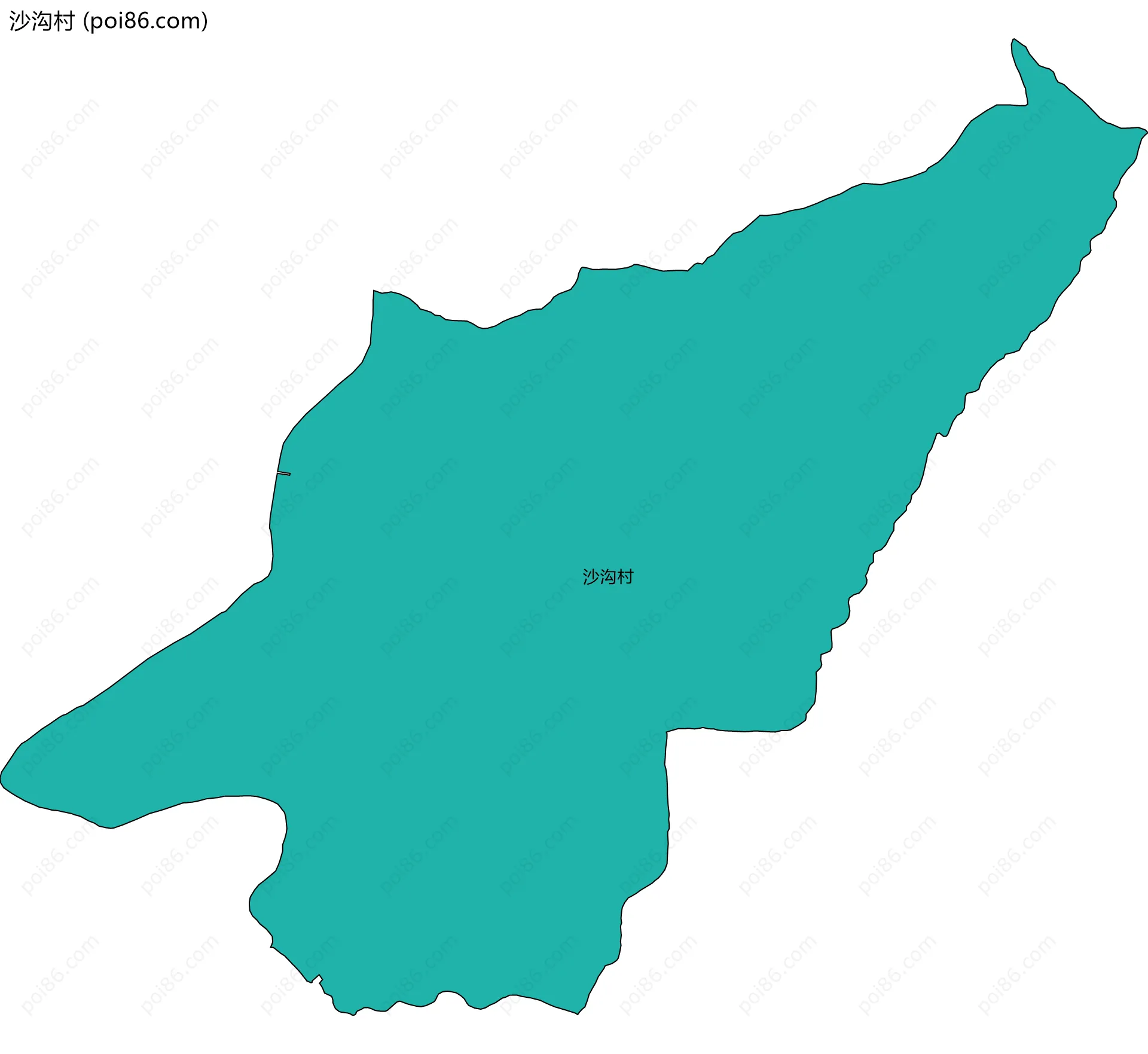 沙沟村边界地图