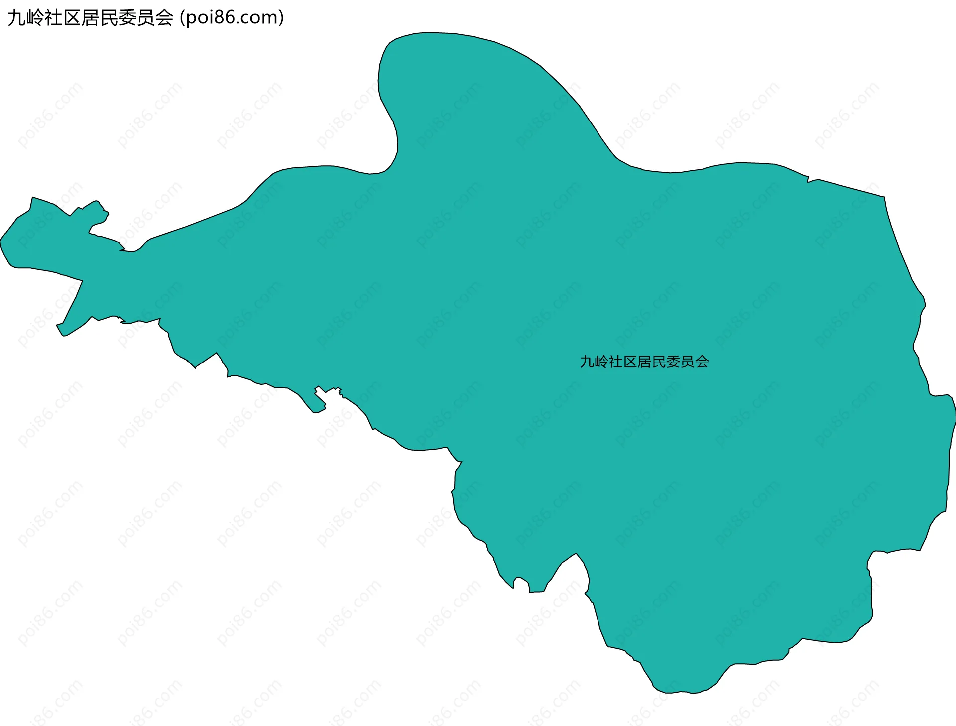 九岭社区居民委员会边界地图