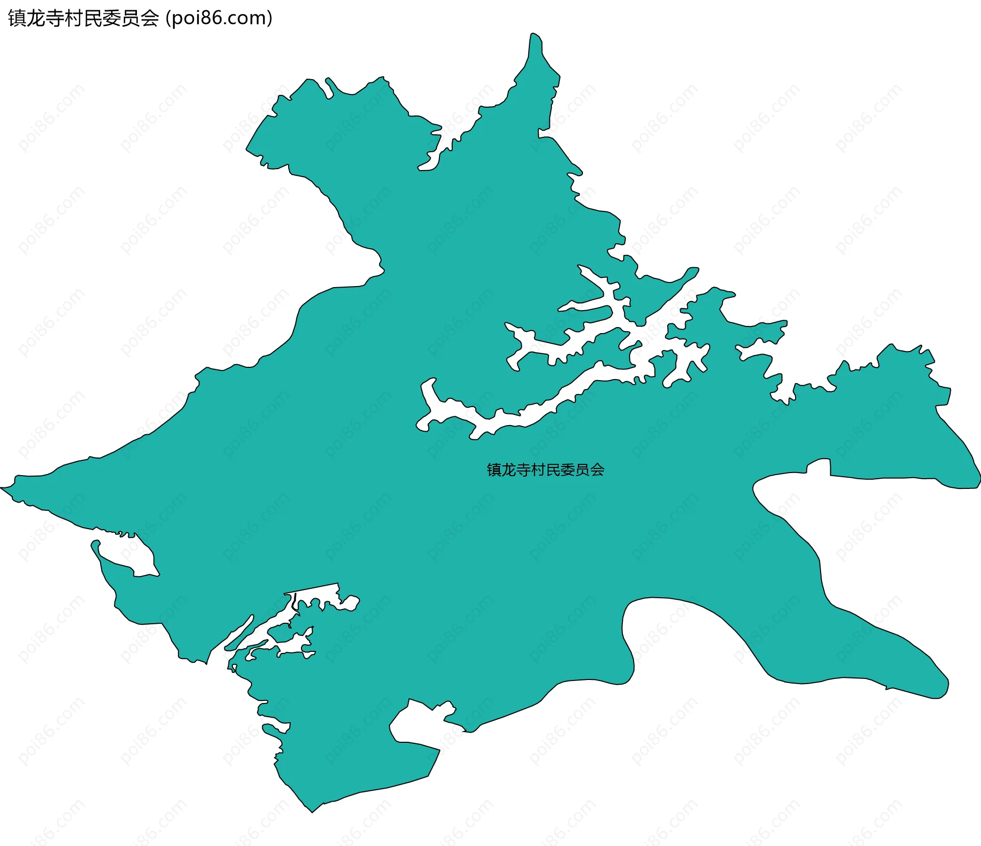 镇龙寺村民委员会边界地图