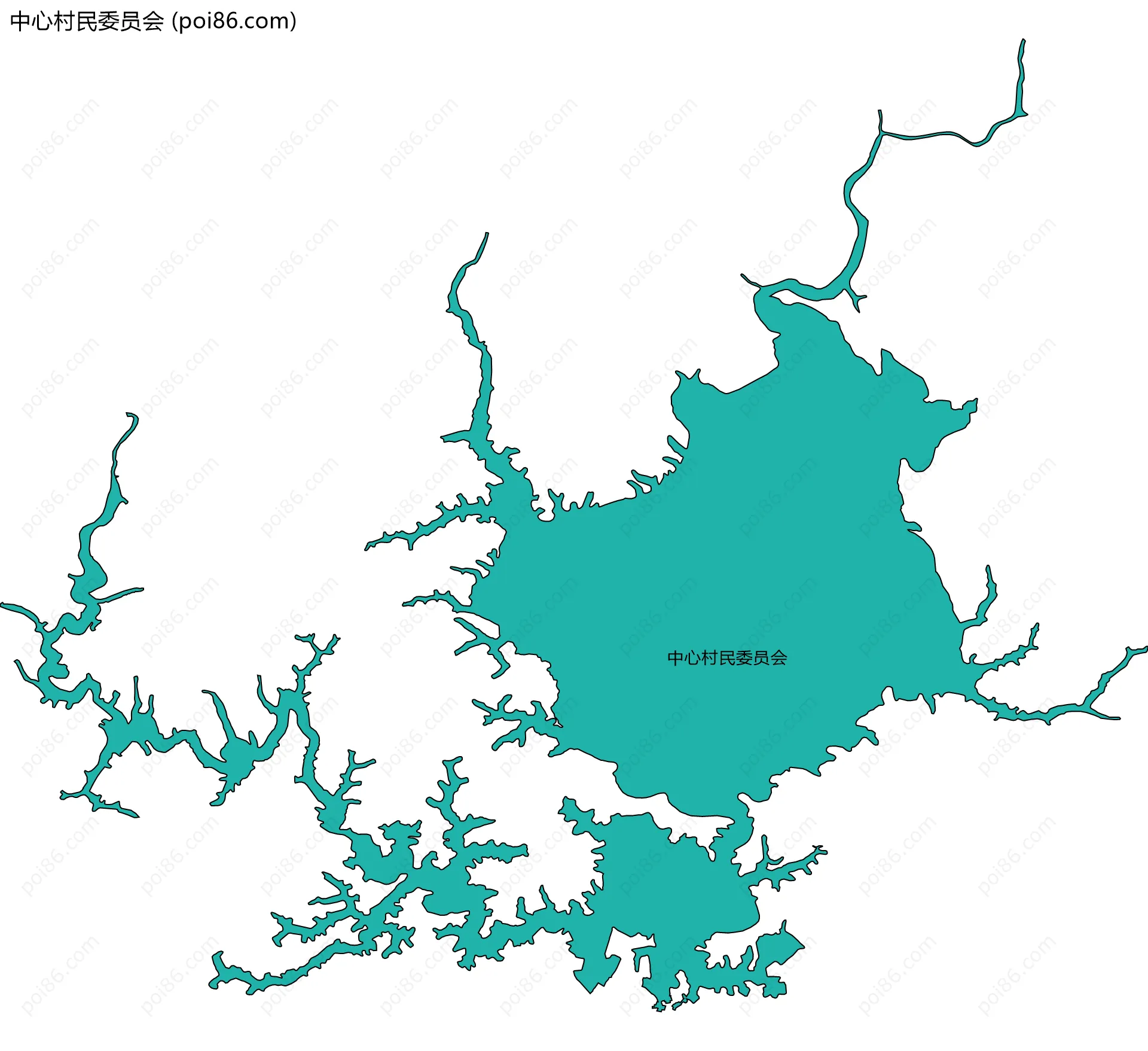 中心村民委员会边界地图