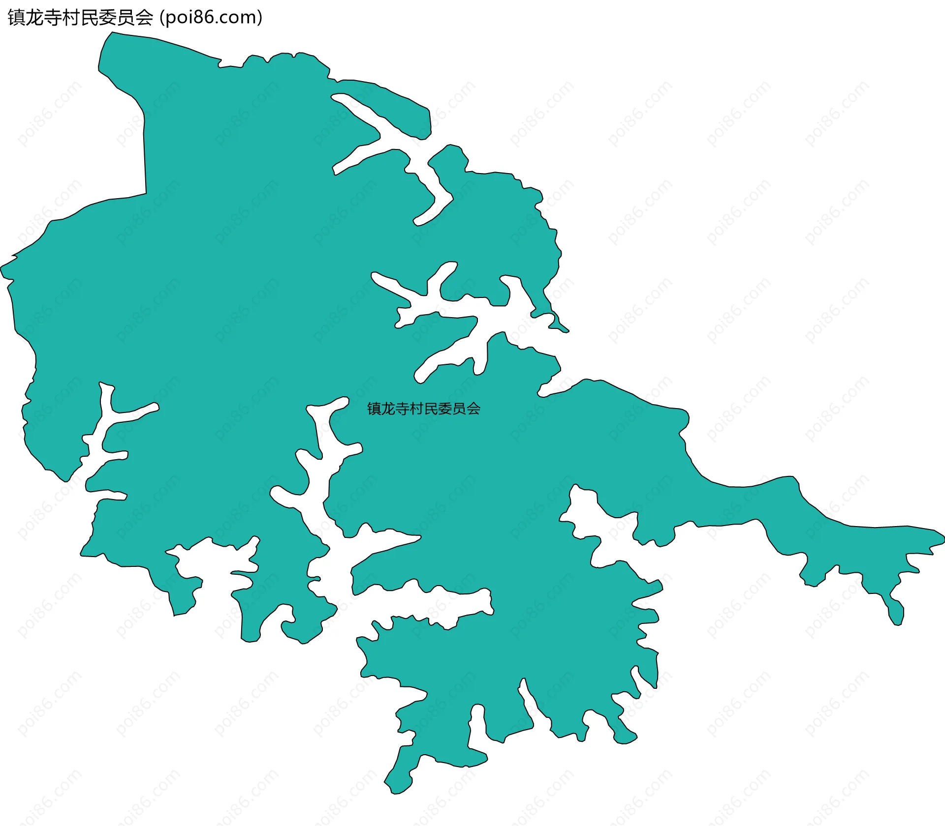 镇龙寺村民委员会边界地图