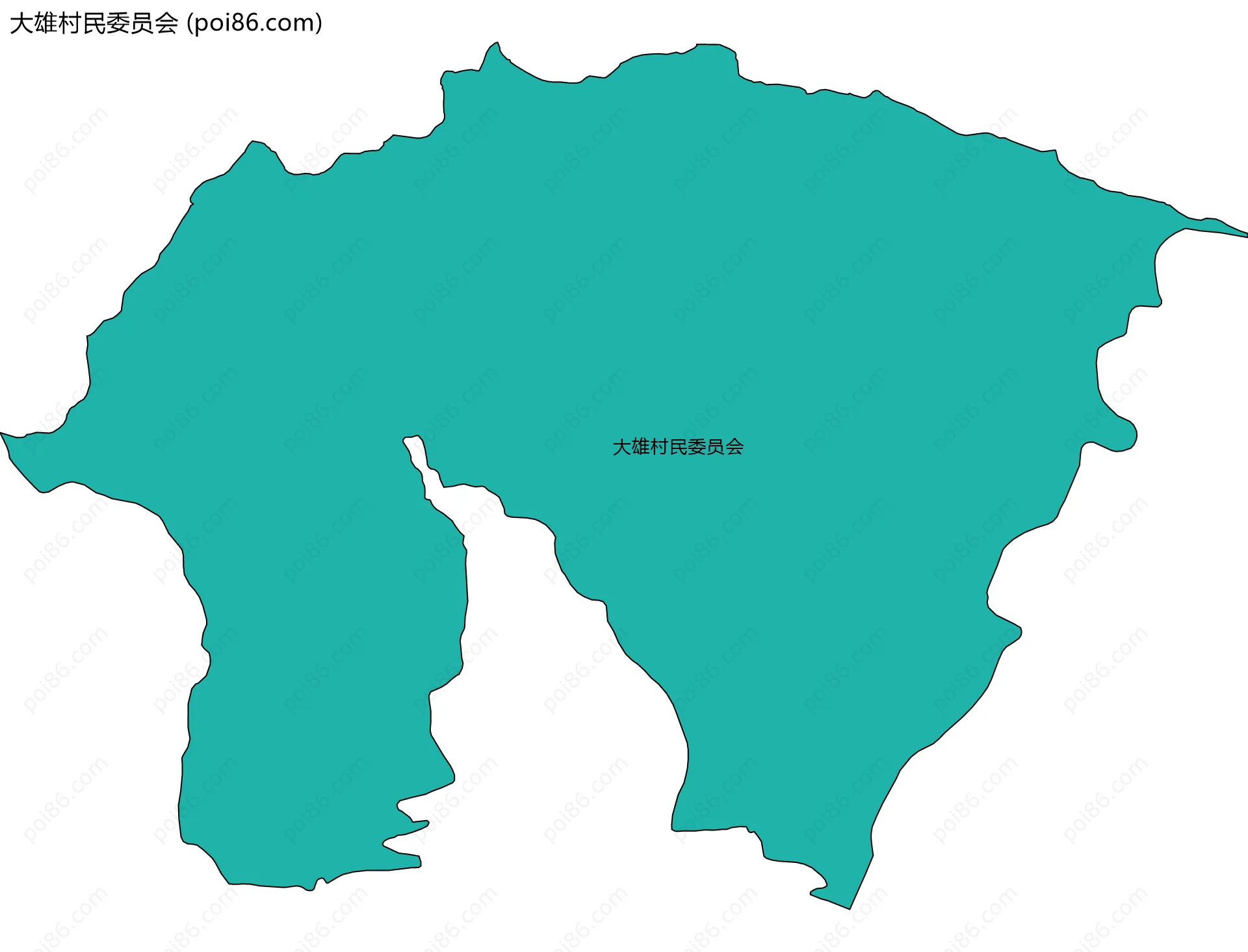 大雄村民委员会边界地图