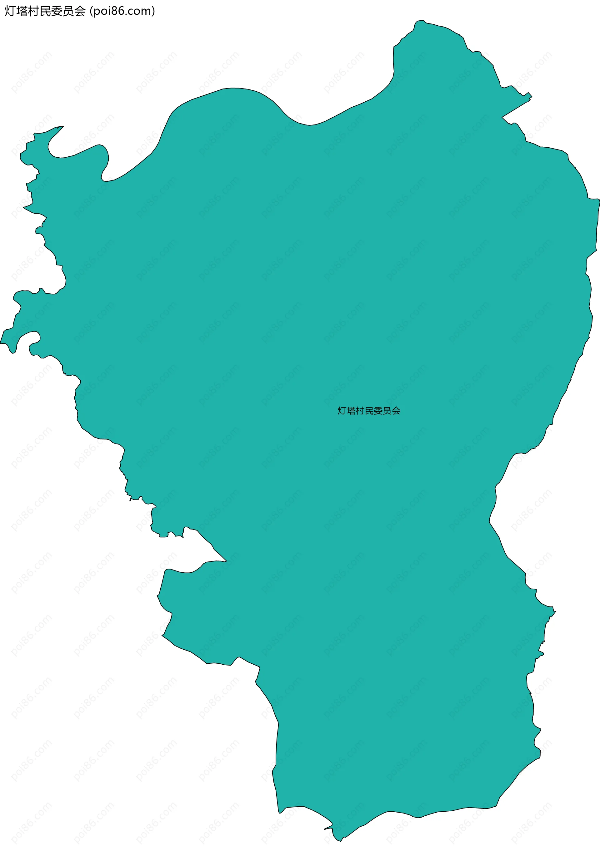 灯塔村民委员会边界地图
