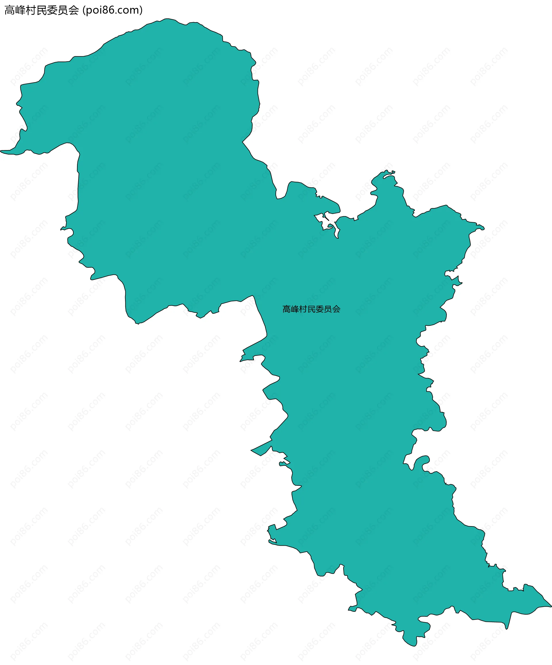 高峰村民委员会边界地图