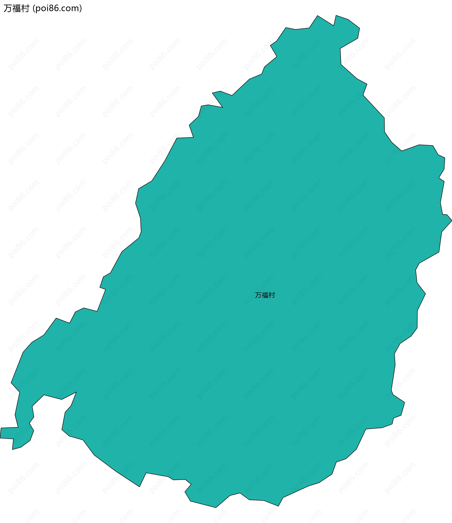 万福村边界地图
