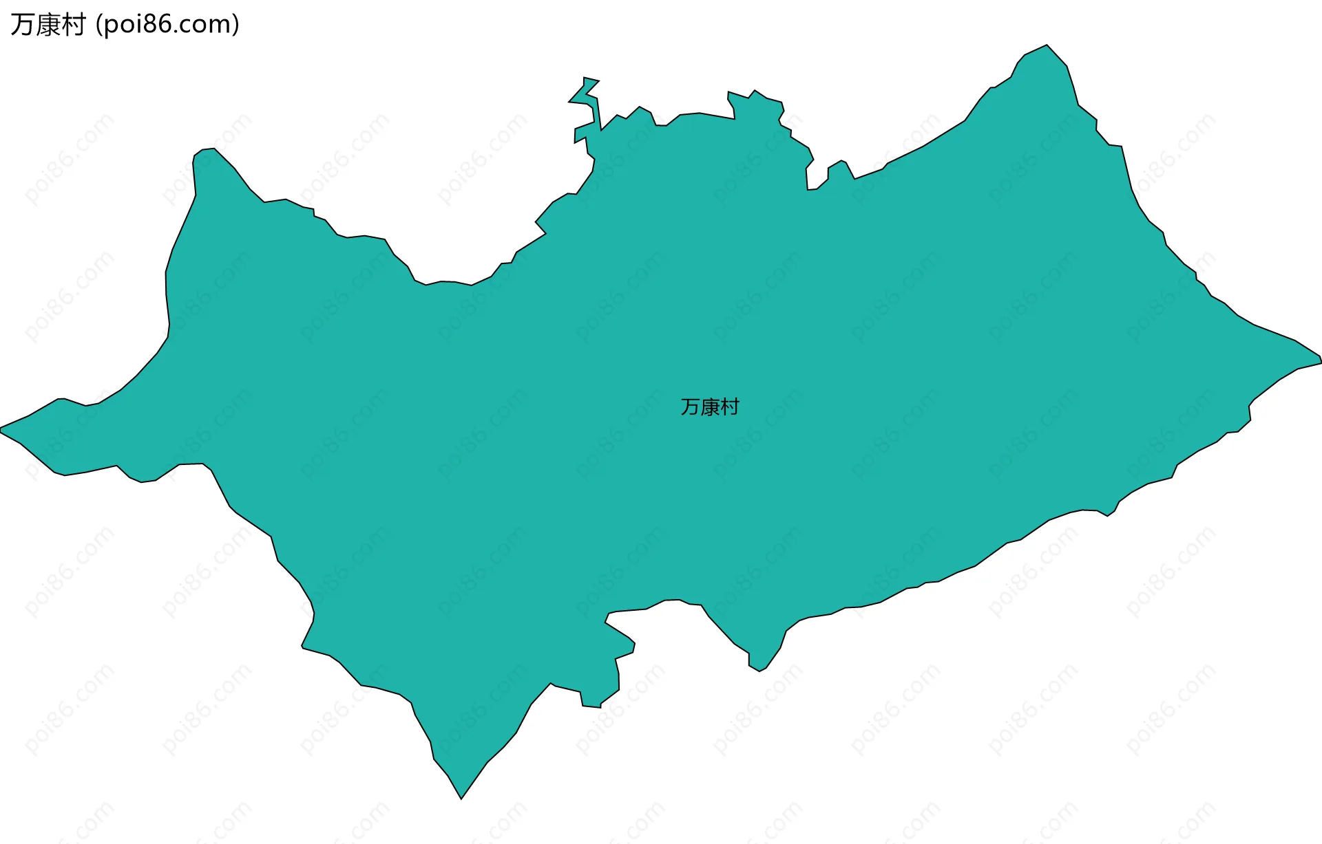 万康村边界地图