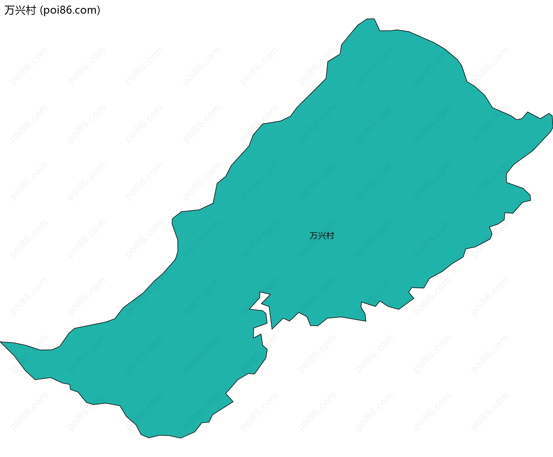 万兴村边界地图