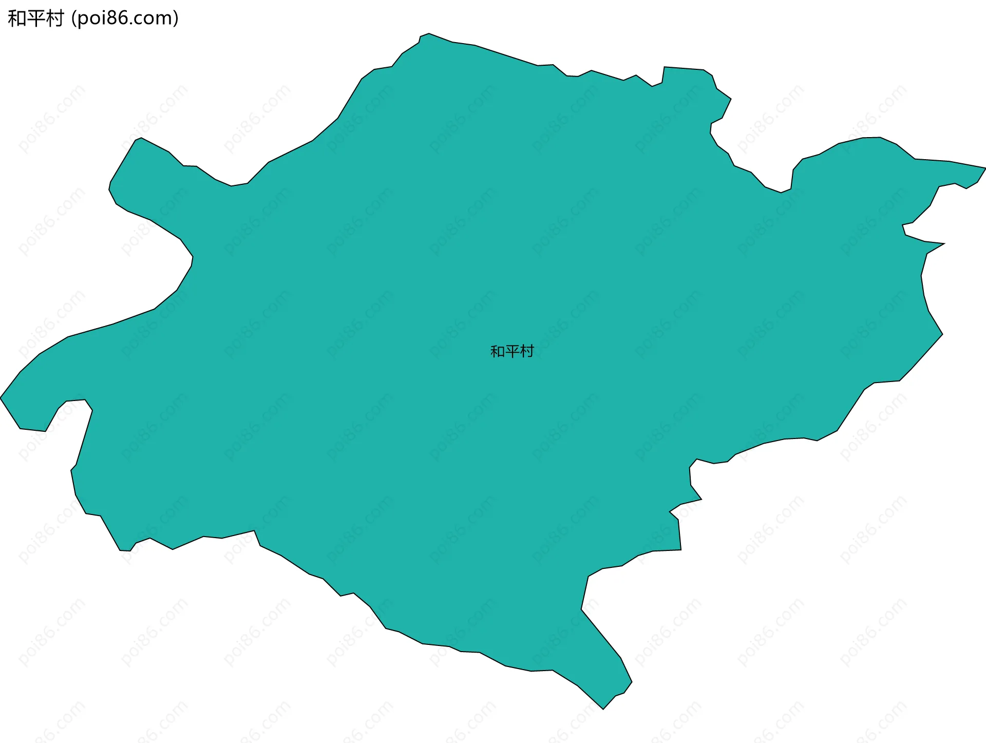 和平村边界地图