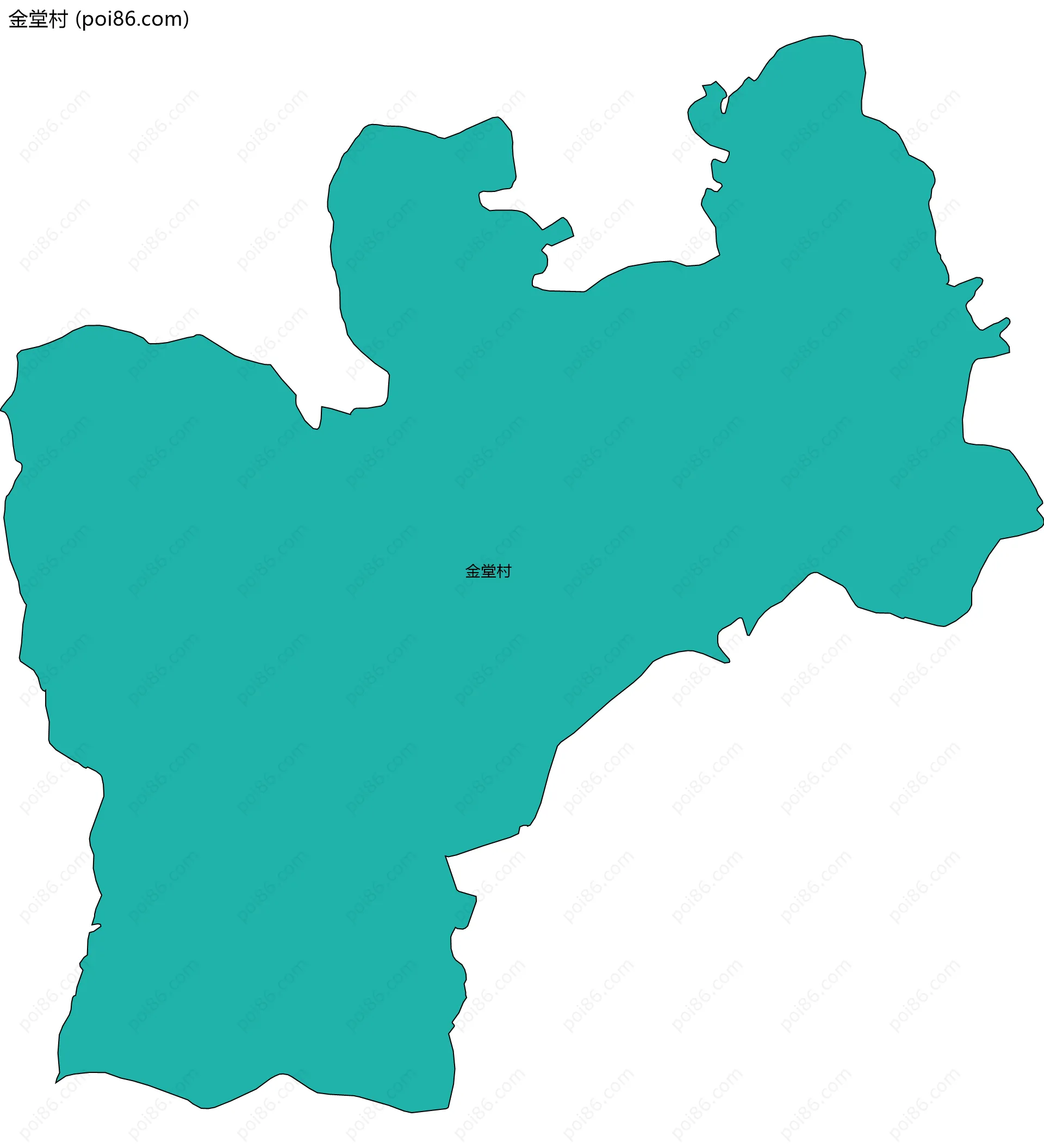 金堂村边界地图